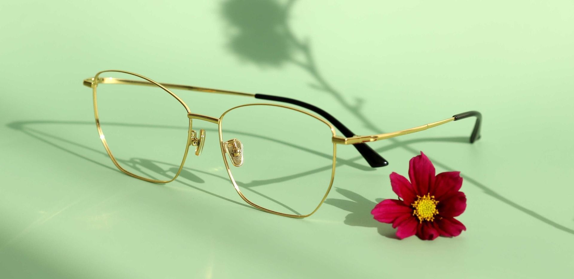 Boswell Geometric Eyeglasses Frame - Gold