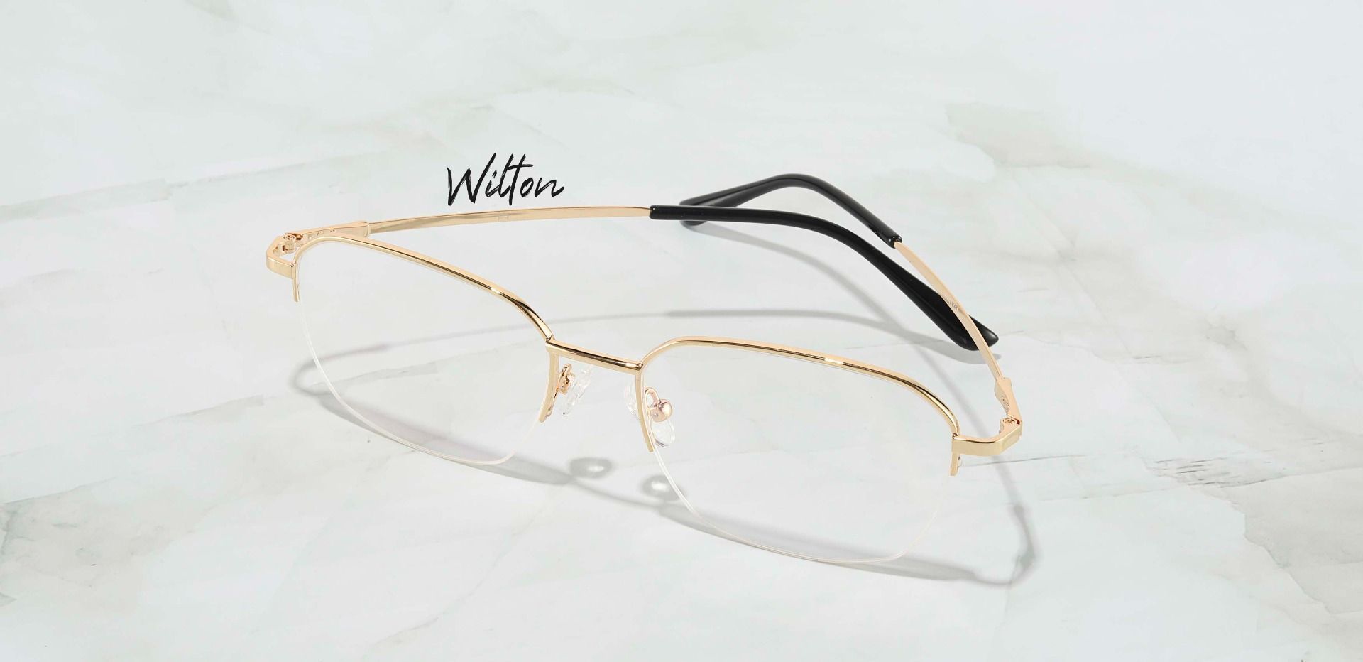 Wilton Geometric Reading Glasses - Gold