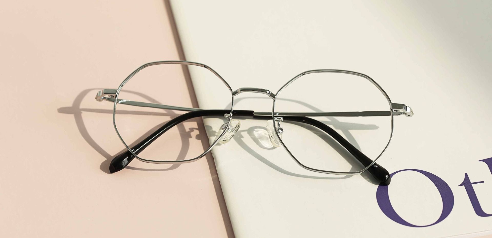 Stephenson Geometric Lined Bifocal Glasses - Silver