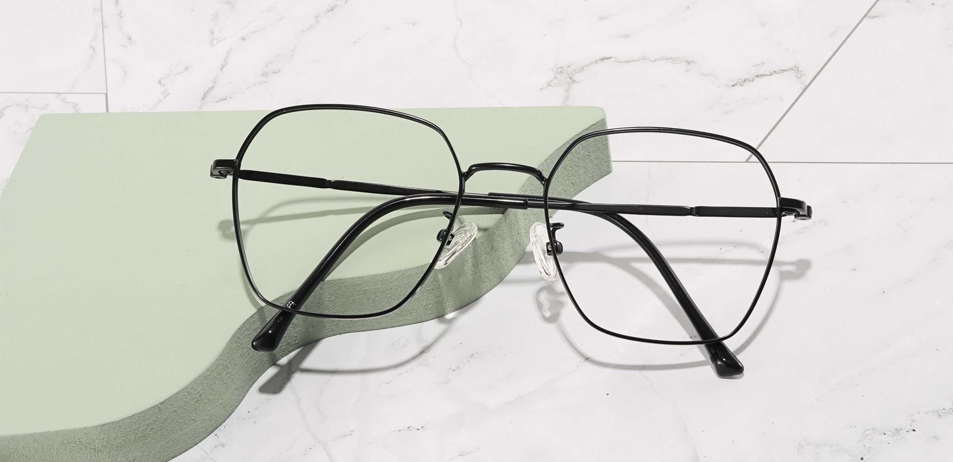 Calvin Geometric Eyeglasses Frame - Black