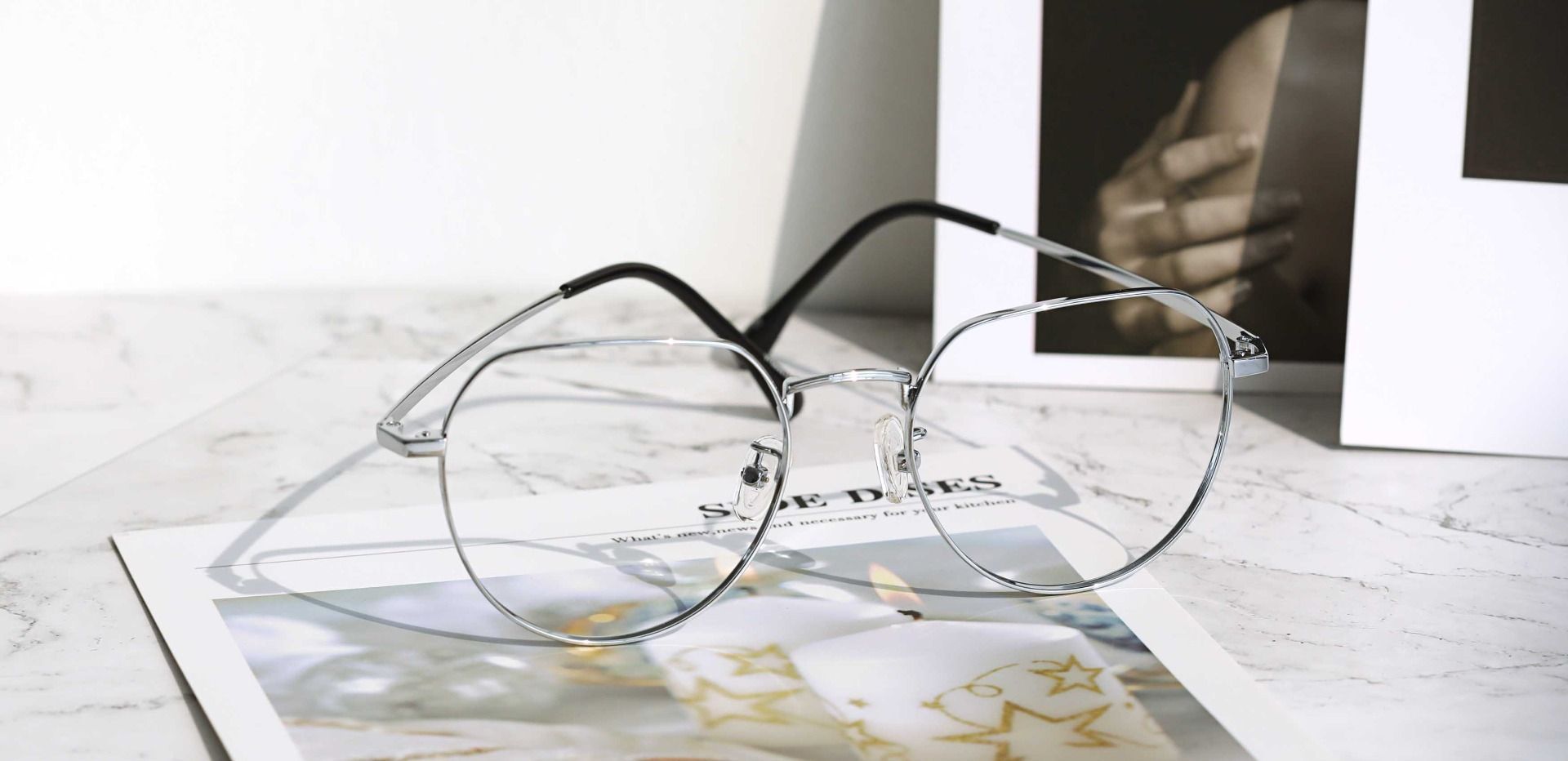 Rapid Geometric Reading Glasses - Silver