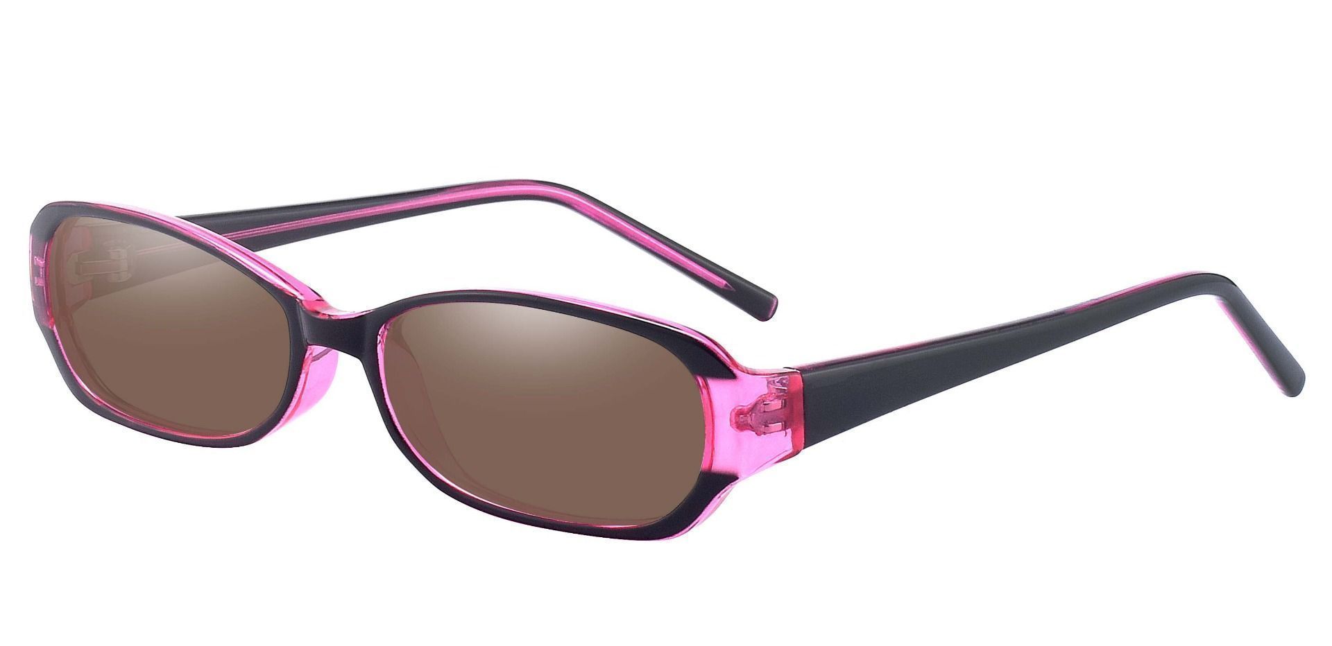 Nairobi Oval Single Vision Sunglasses Purple Frame With Brown Lenses