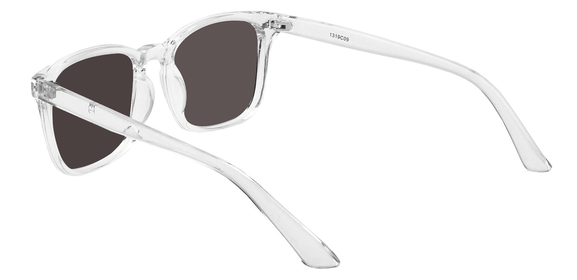 Rogan Square Prescription Sunglasses - Clear Frame With Gray Lenses