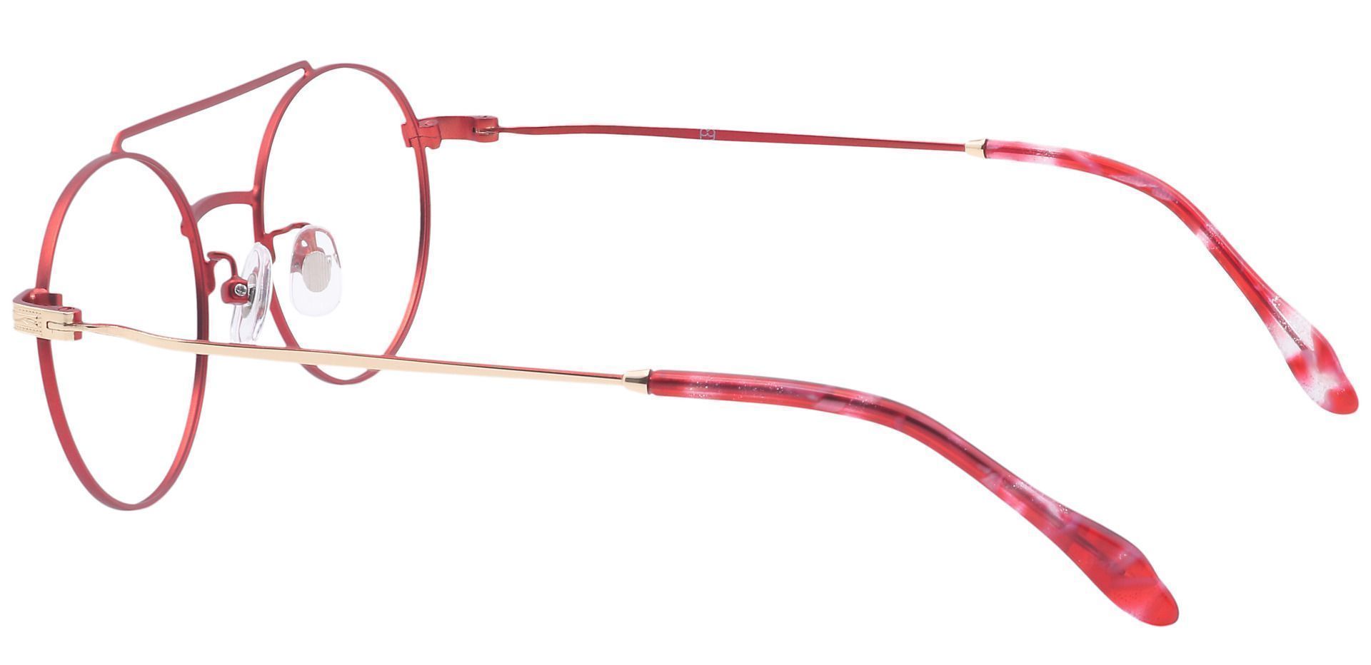 Julia Oval Lined Bifocal Glasses - Red