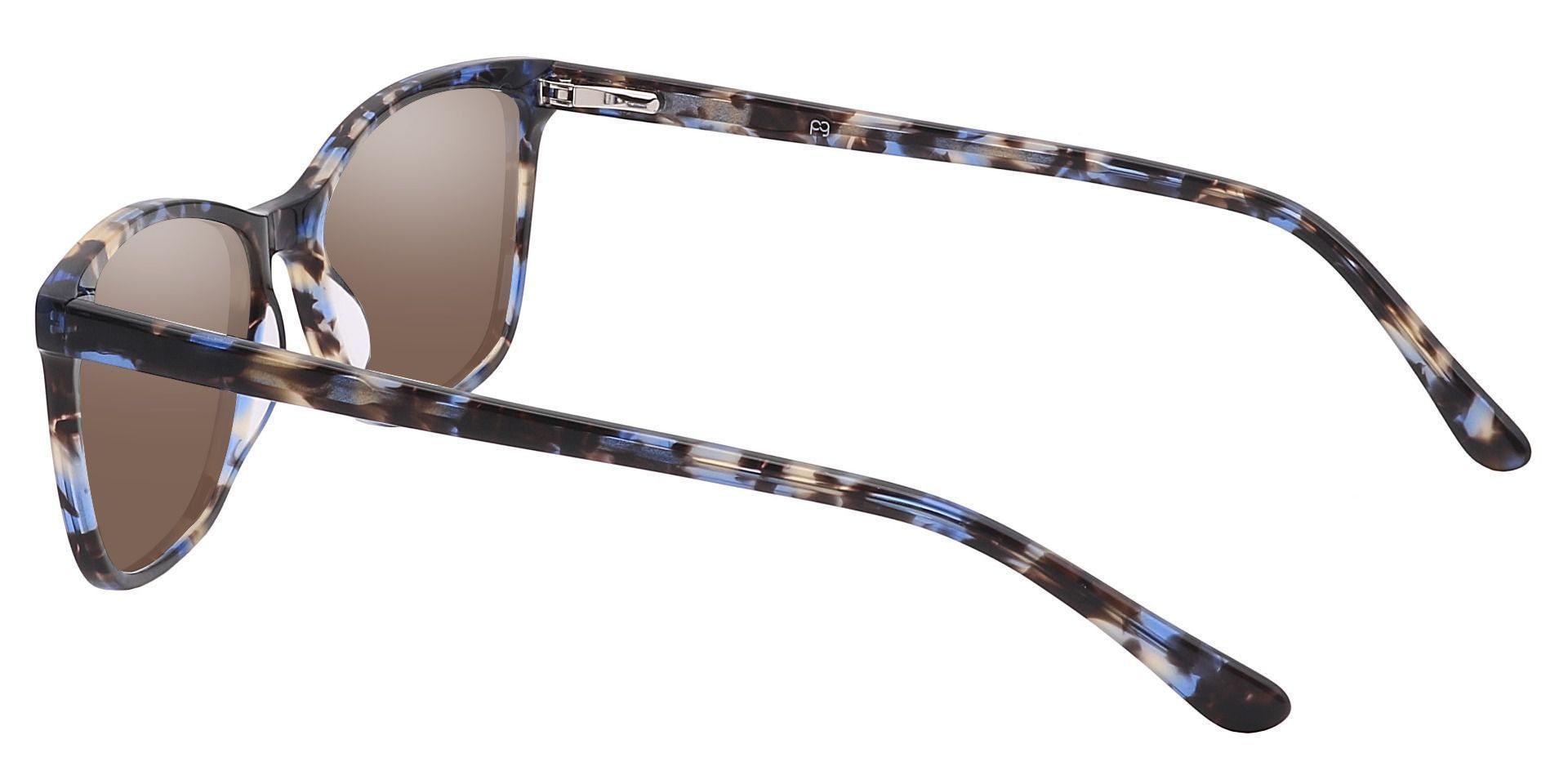 Antonia Square Prescription Sunglasses - Multi Color Frame With Brown Lenses