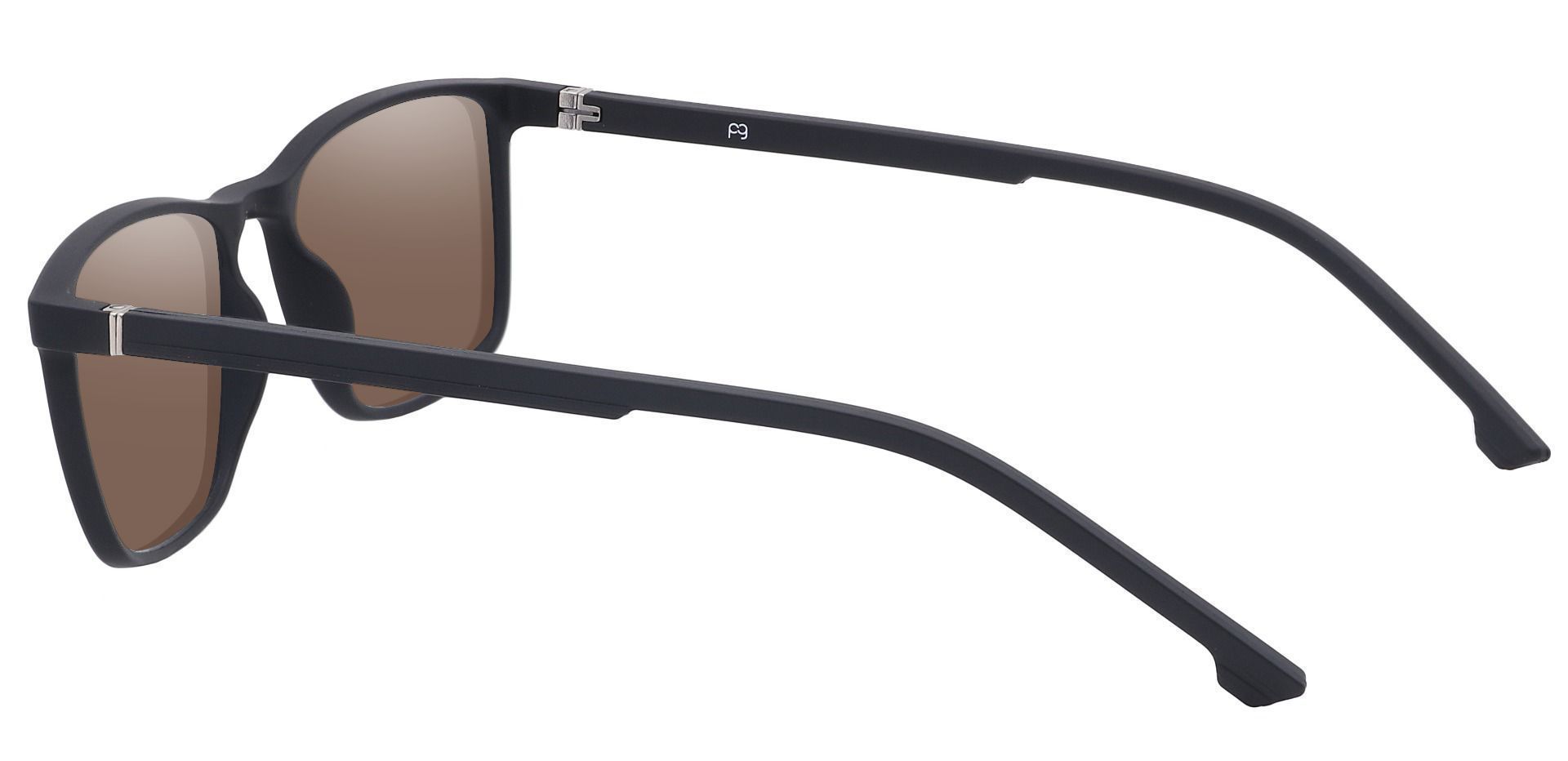 Franklin Rectangle Lined Bifocal Sunglasses - Black Frame With Brown Lenses