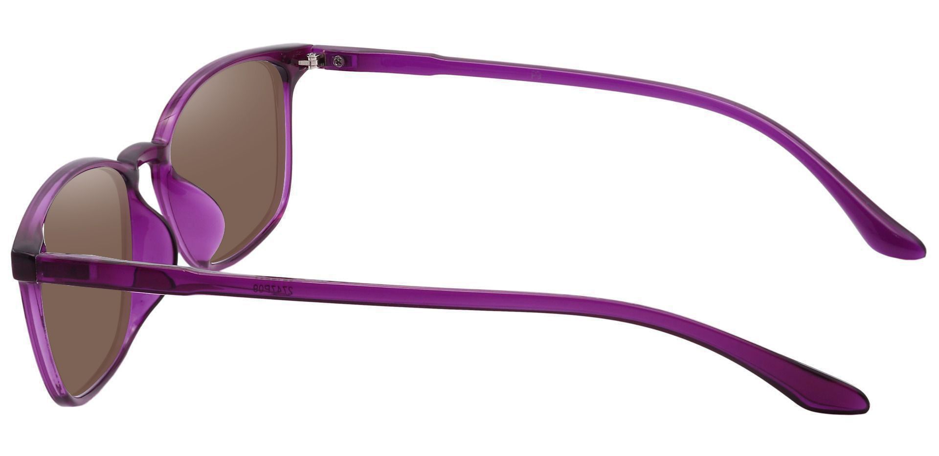 Cabo Oval Non-Rx Sunglasses -  Purple Frame With Brown Lenses