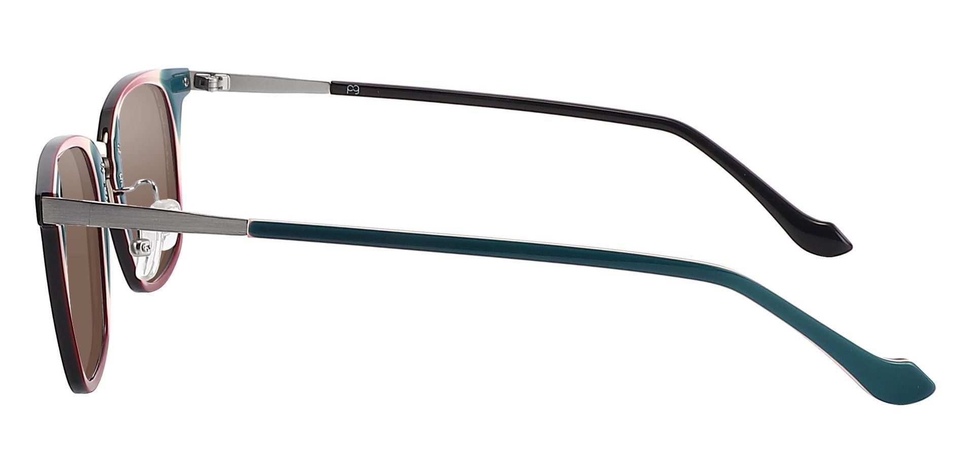 Rex Square Progressive Sunglasses - Black Frame With Brown Lenses