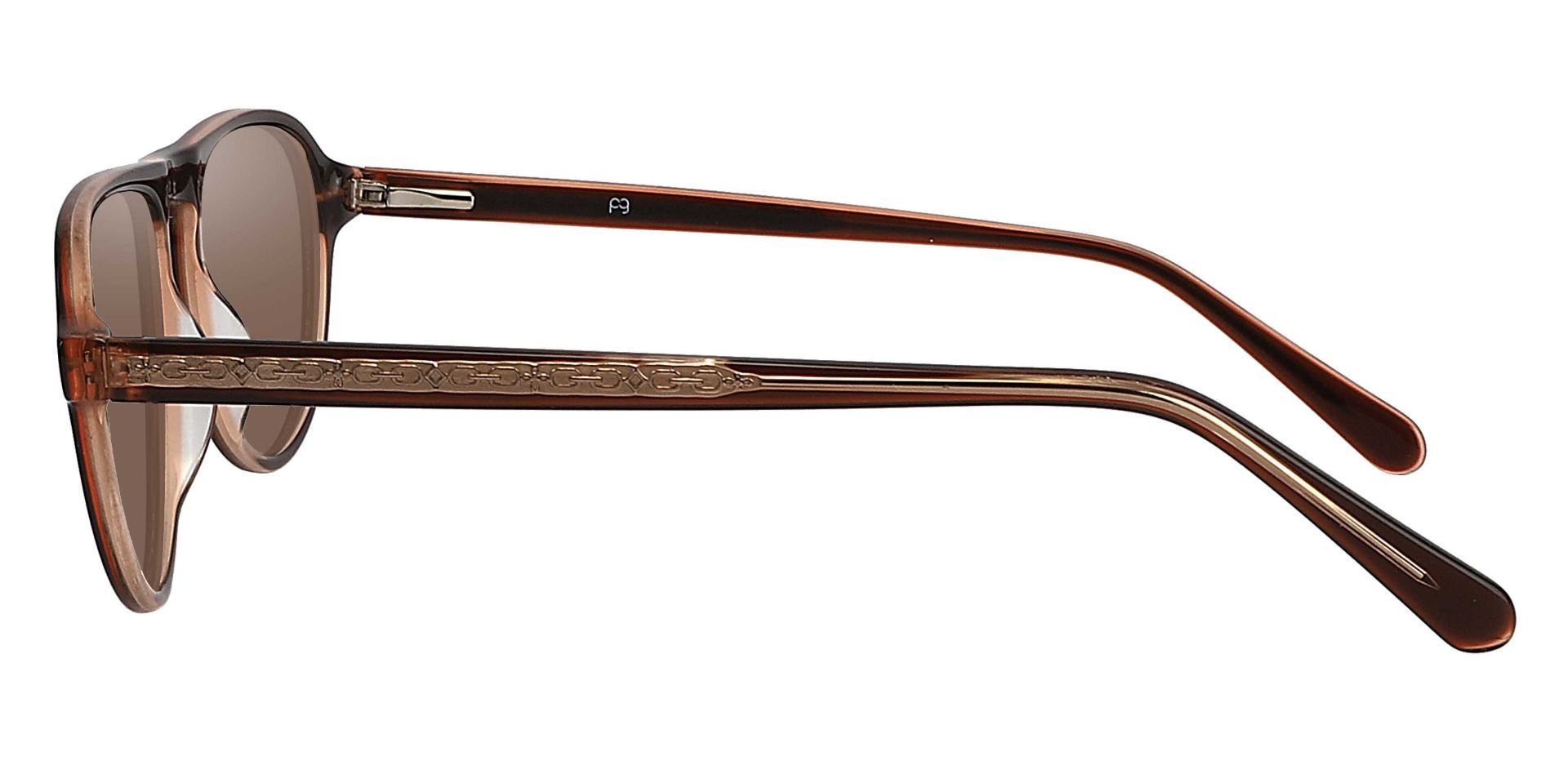 Durham Aviator Reading Sunglasses - Brown Frame With Brown Lenses
