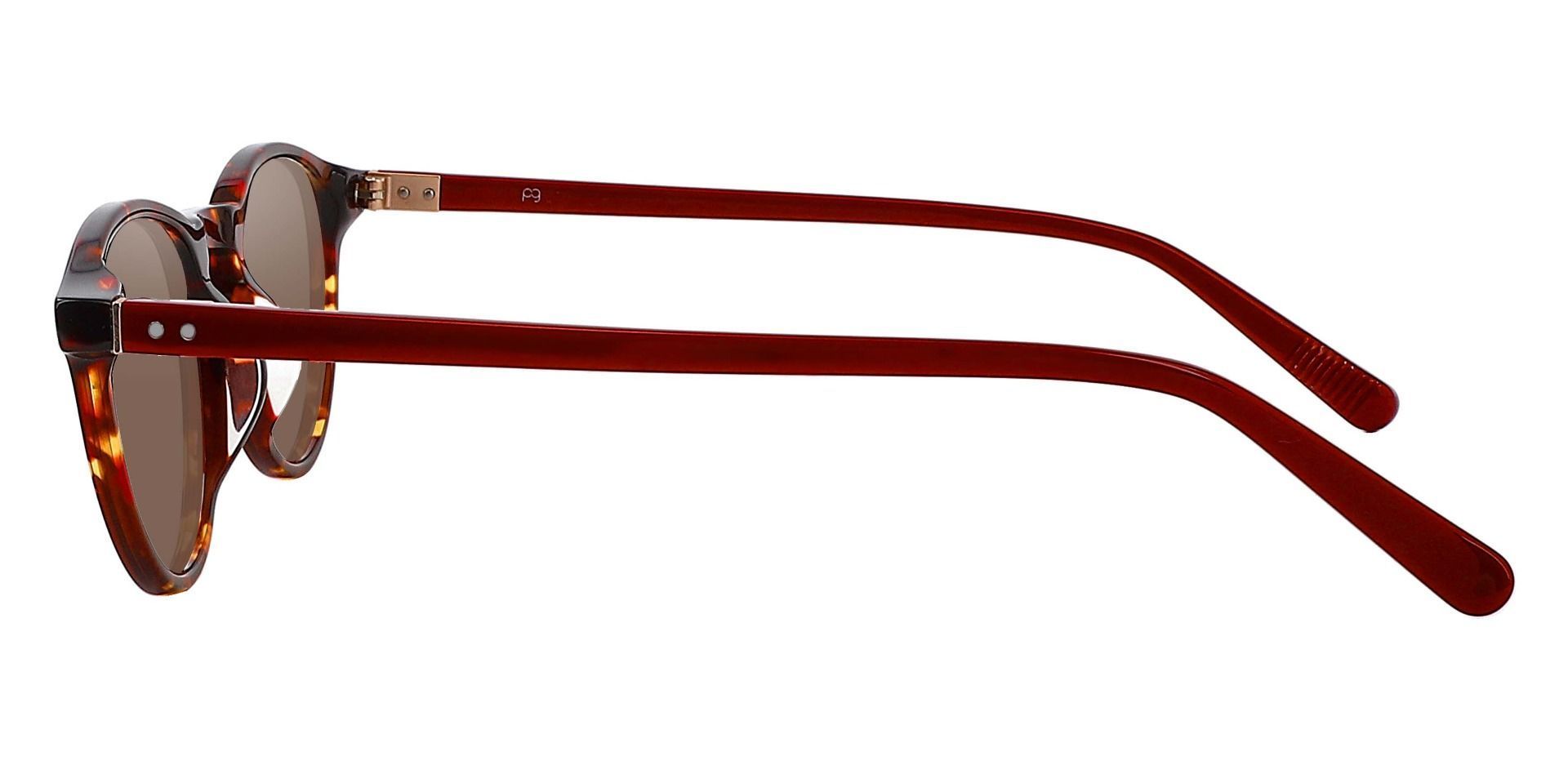 Monarch Oval Prescription Sunglasses - Tortoise Frame With Brown Lenses