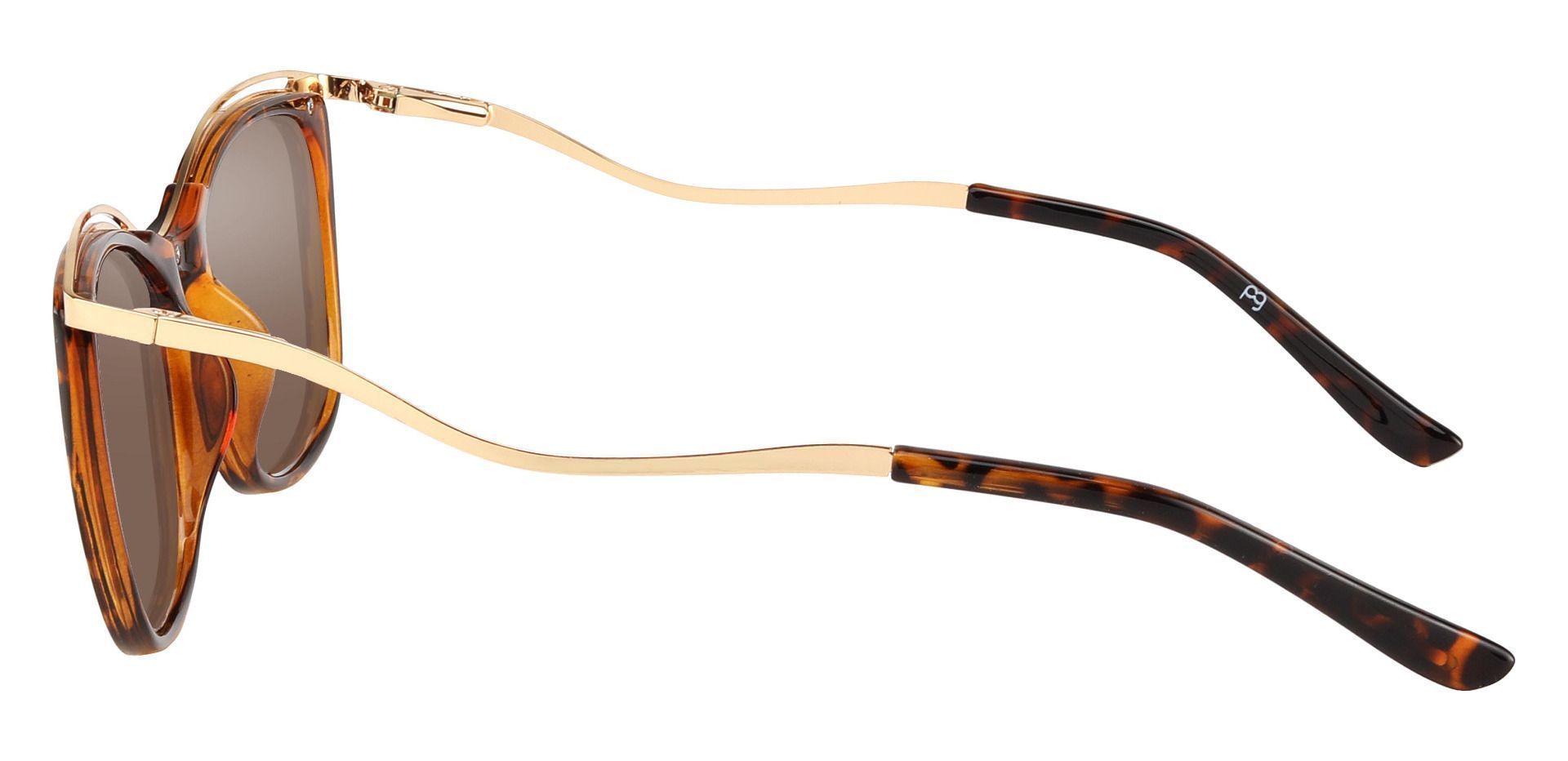 Enola Cat Eye Prescription Sunglasses - Tortoise Frame With Brown Lenses