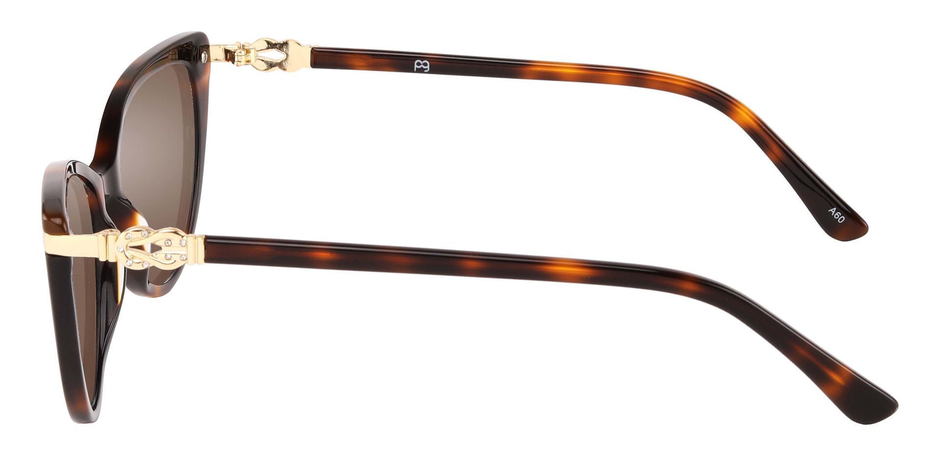 Starla Cat Eye Lined Bifocal Sunglasses - Tortoise Frame With Brown Lenses