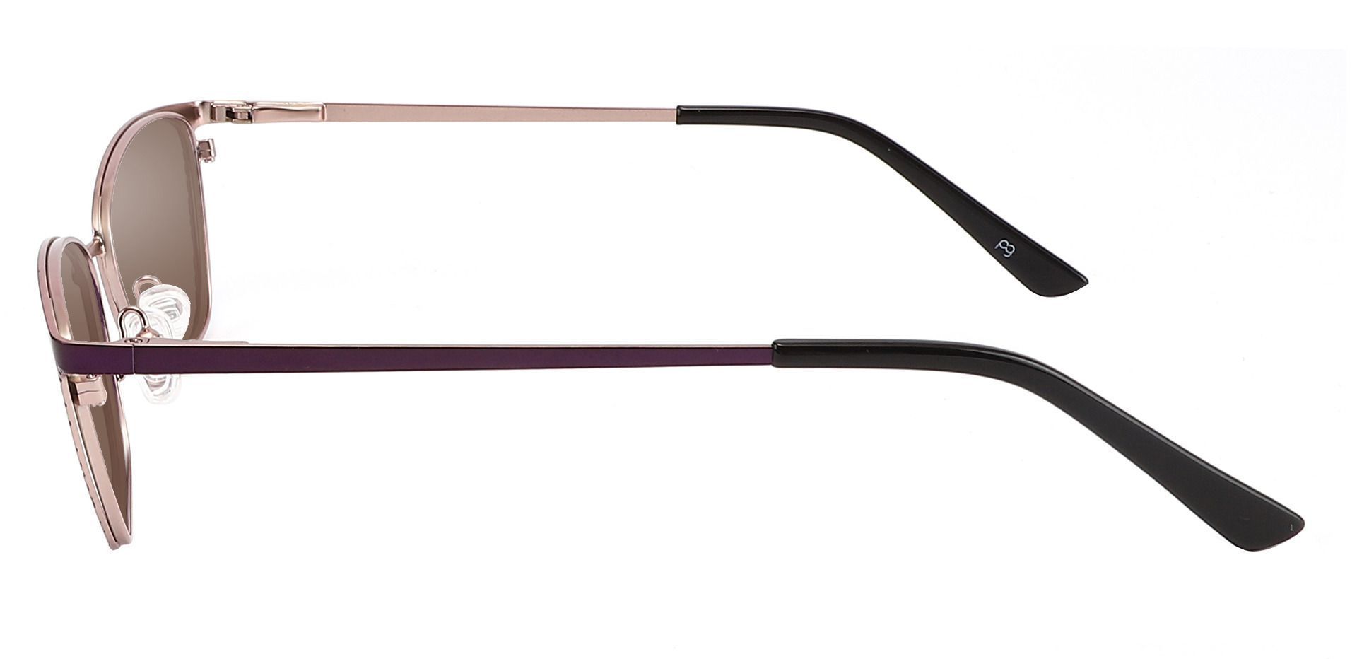 Solange Cat Eye Lined Bifocal Sunglasses - Purple Frame With Brown Lenses
