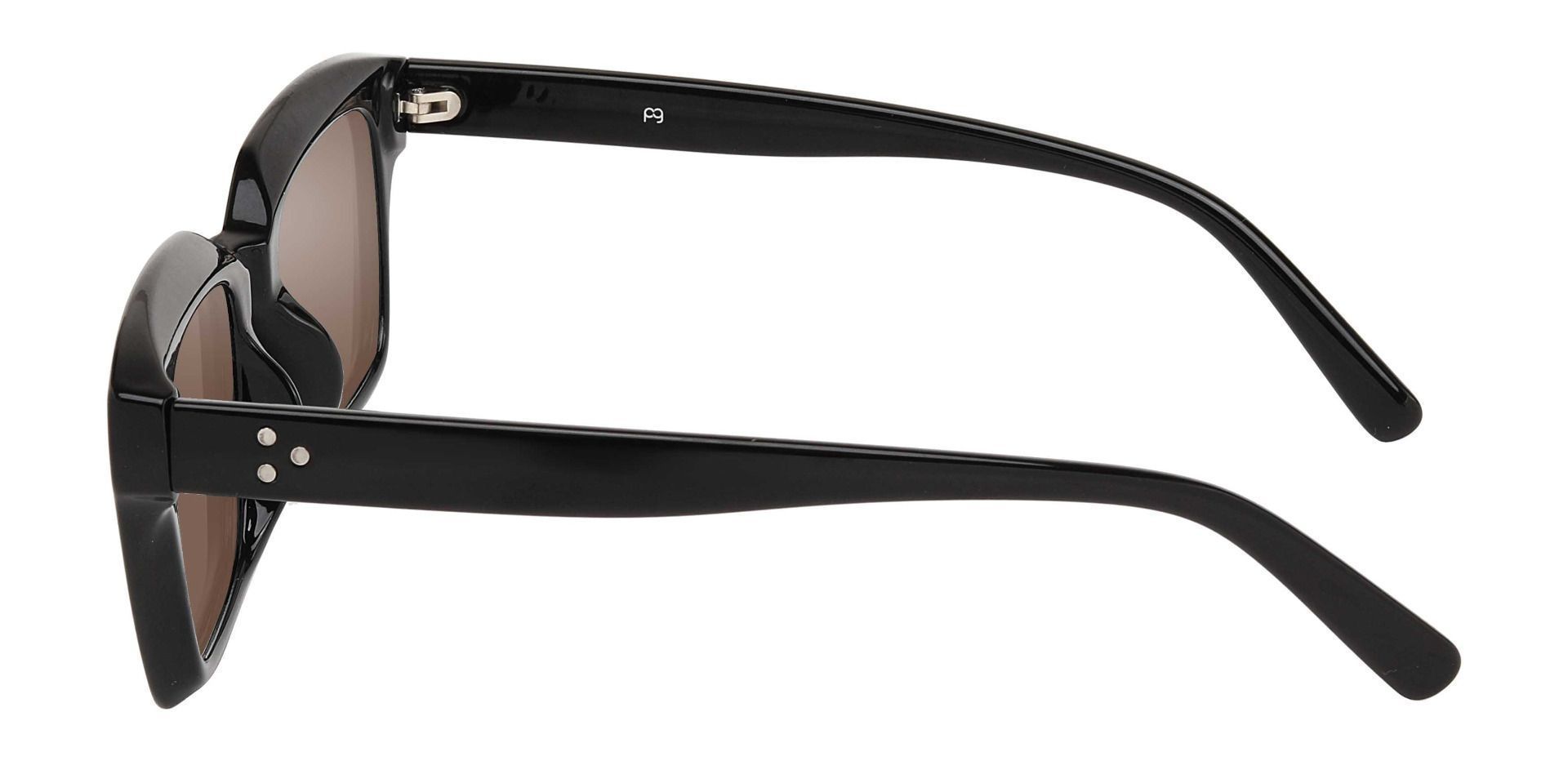 Unity Rectangle Progressive Sunglasses - Black Frame With Brown Lenses