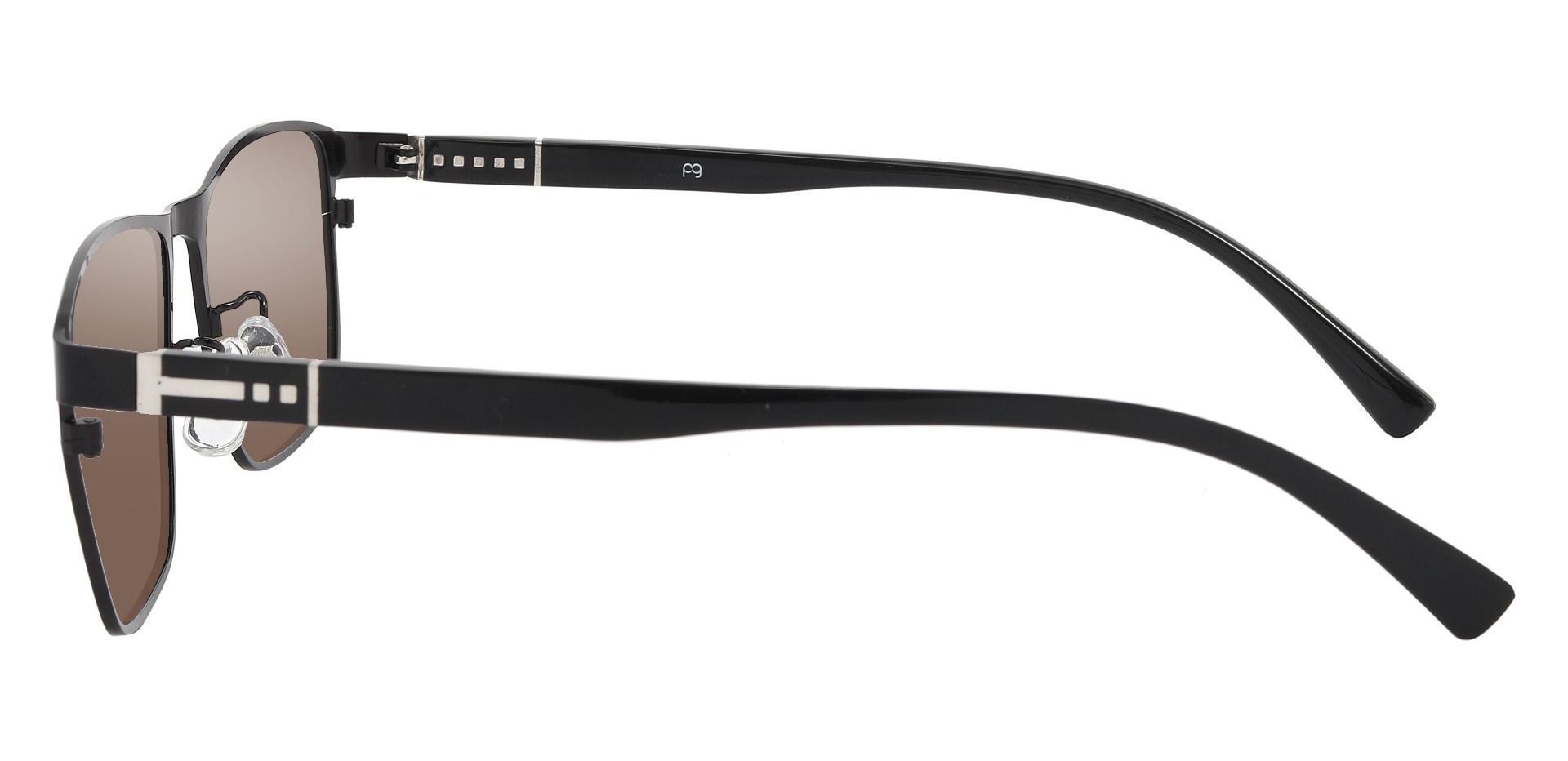 Mojave Square Prescription Sunglasses - Black Frame With Brown Lenses