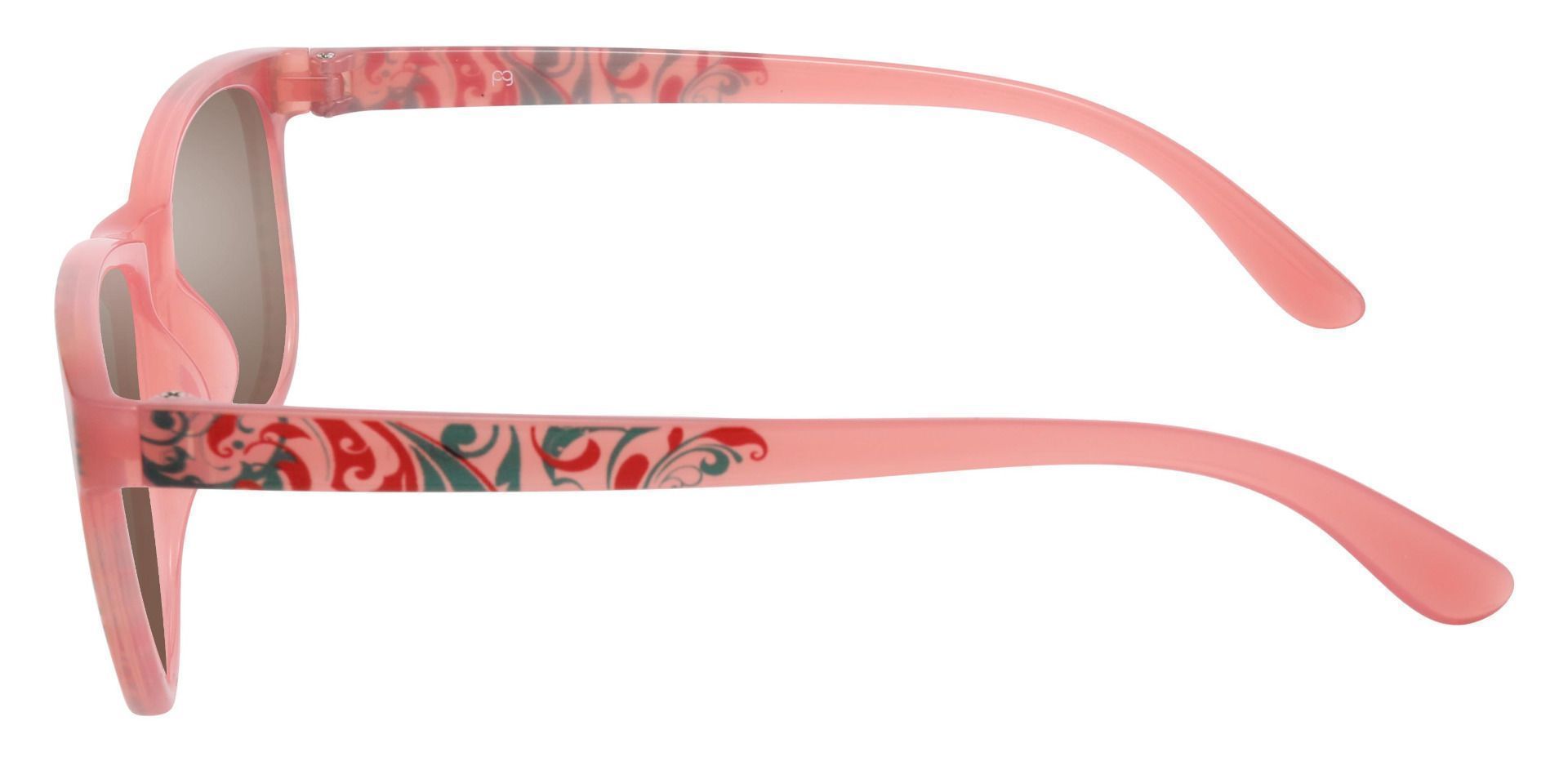 Juliet Square Prescription Sunglasses - Pink Frame With Brown Lenses