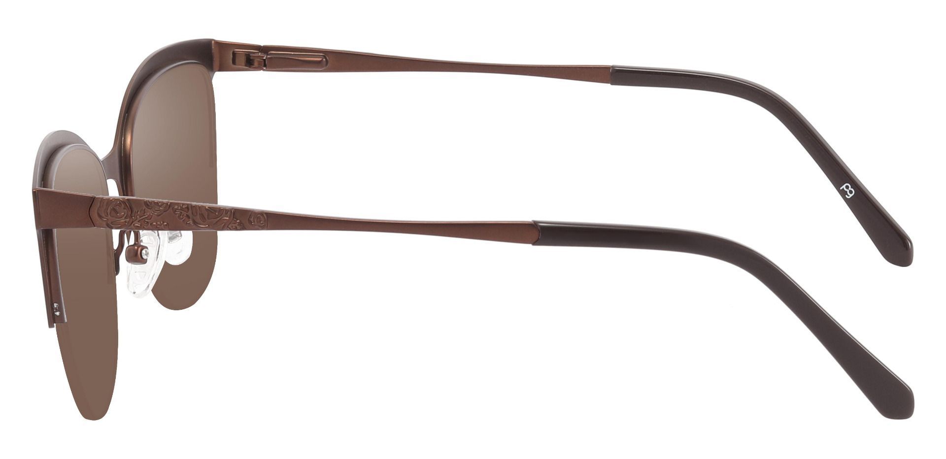 Winnie Oval Prescription Sunglasses - Brown Frame With Brown Lenses
