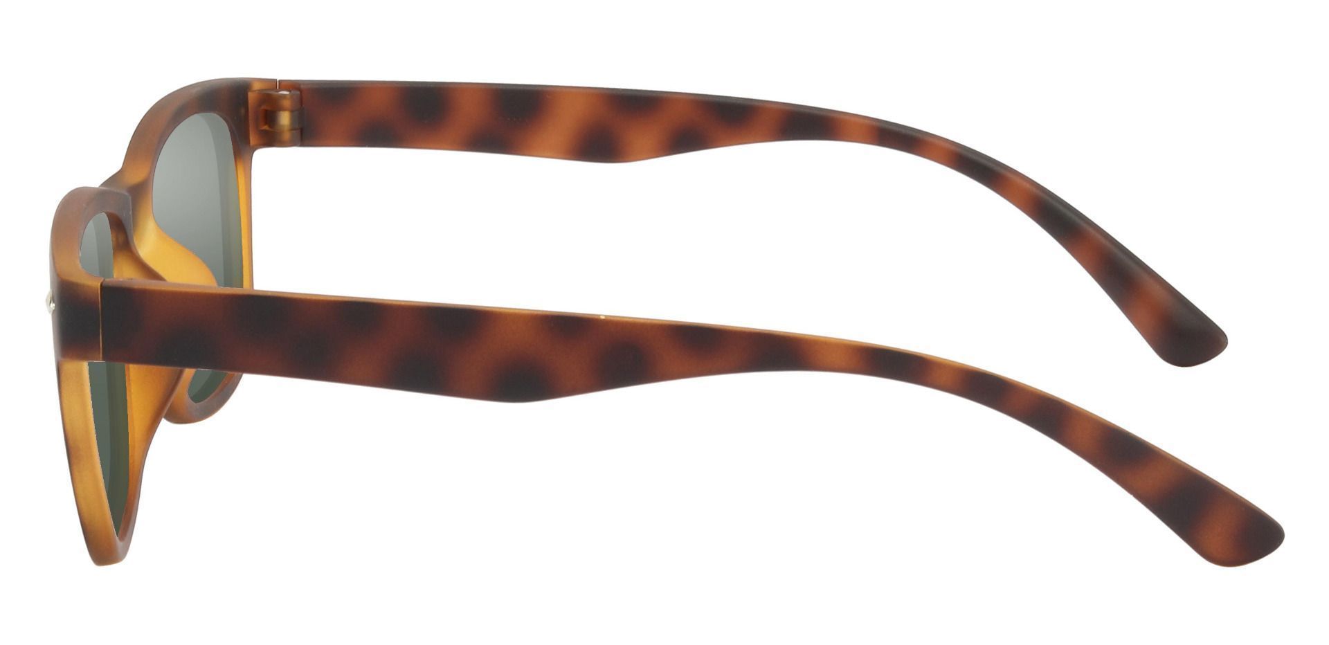 Shaler Square Lined Bifocal Sunglasses - Tortoise Frame With Green Lenses