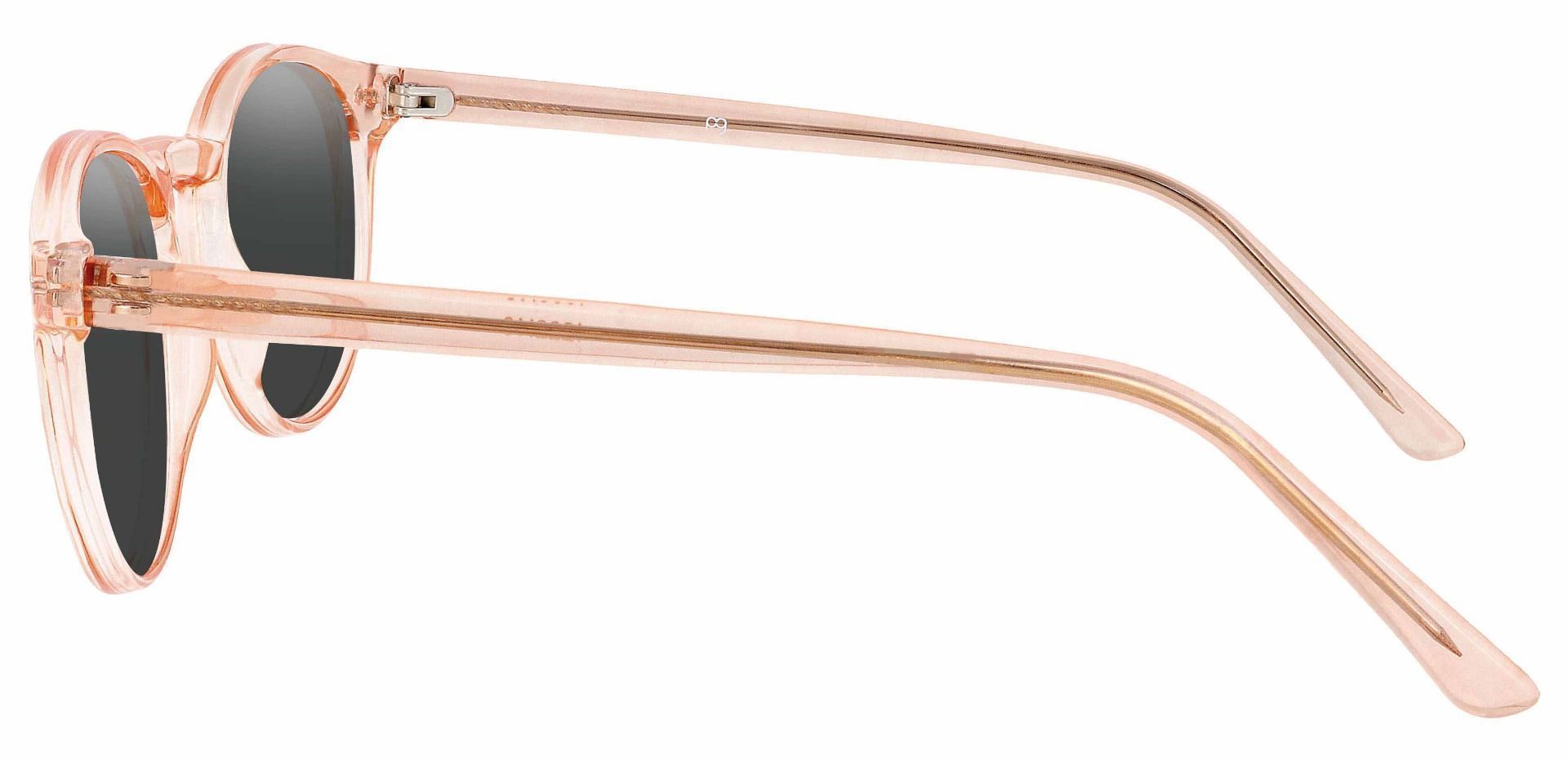 Harmony Oval Prescription Sunglasses - Pink Frame With Gray Lenses