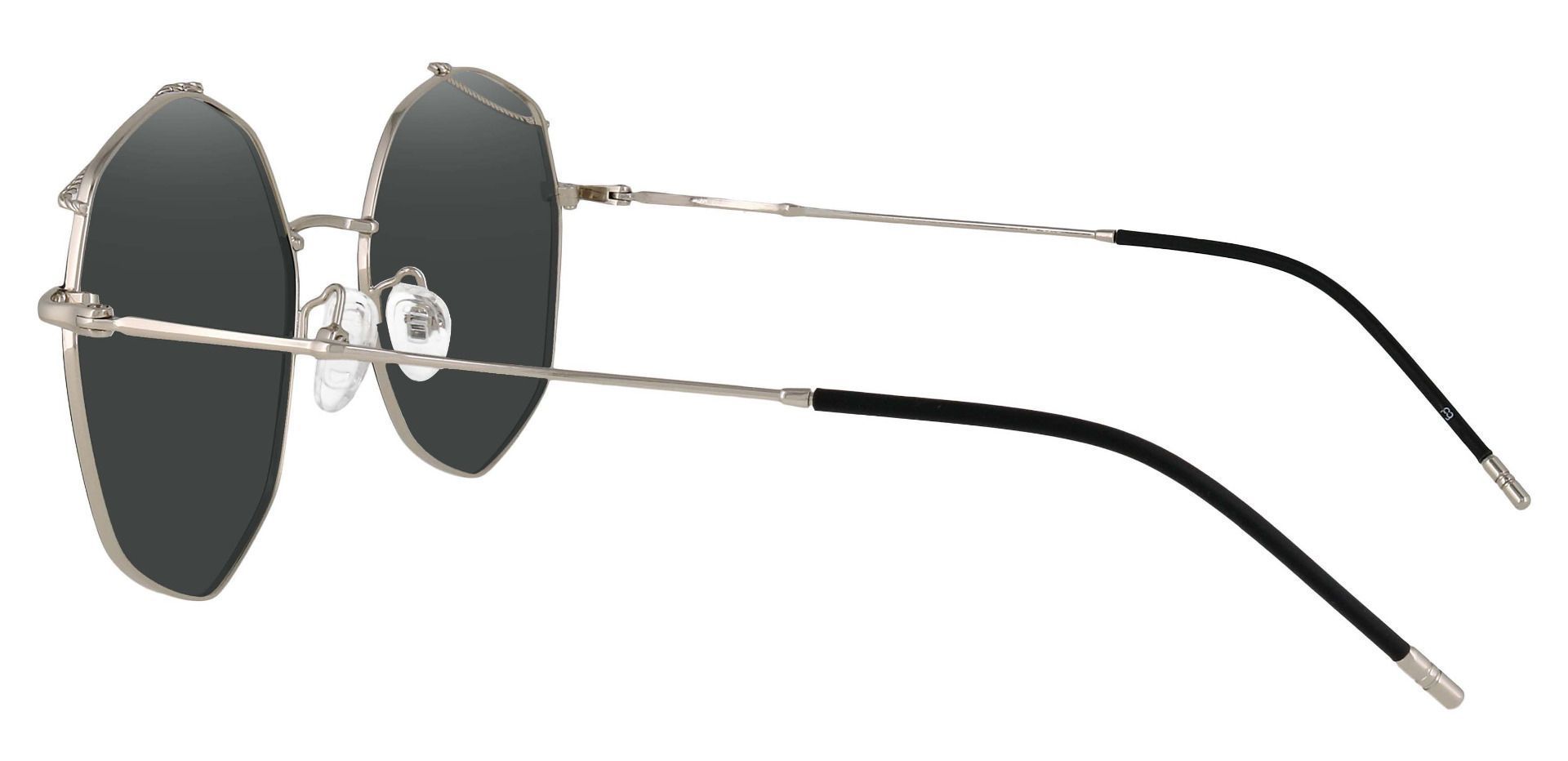 Tango Geometric Prescription Sunglasses - Black Frame With Gray Lenses