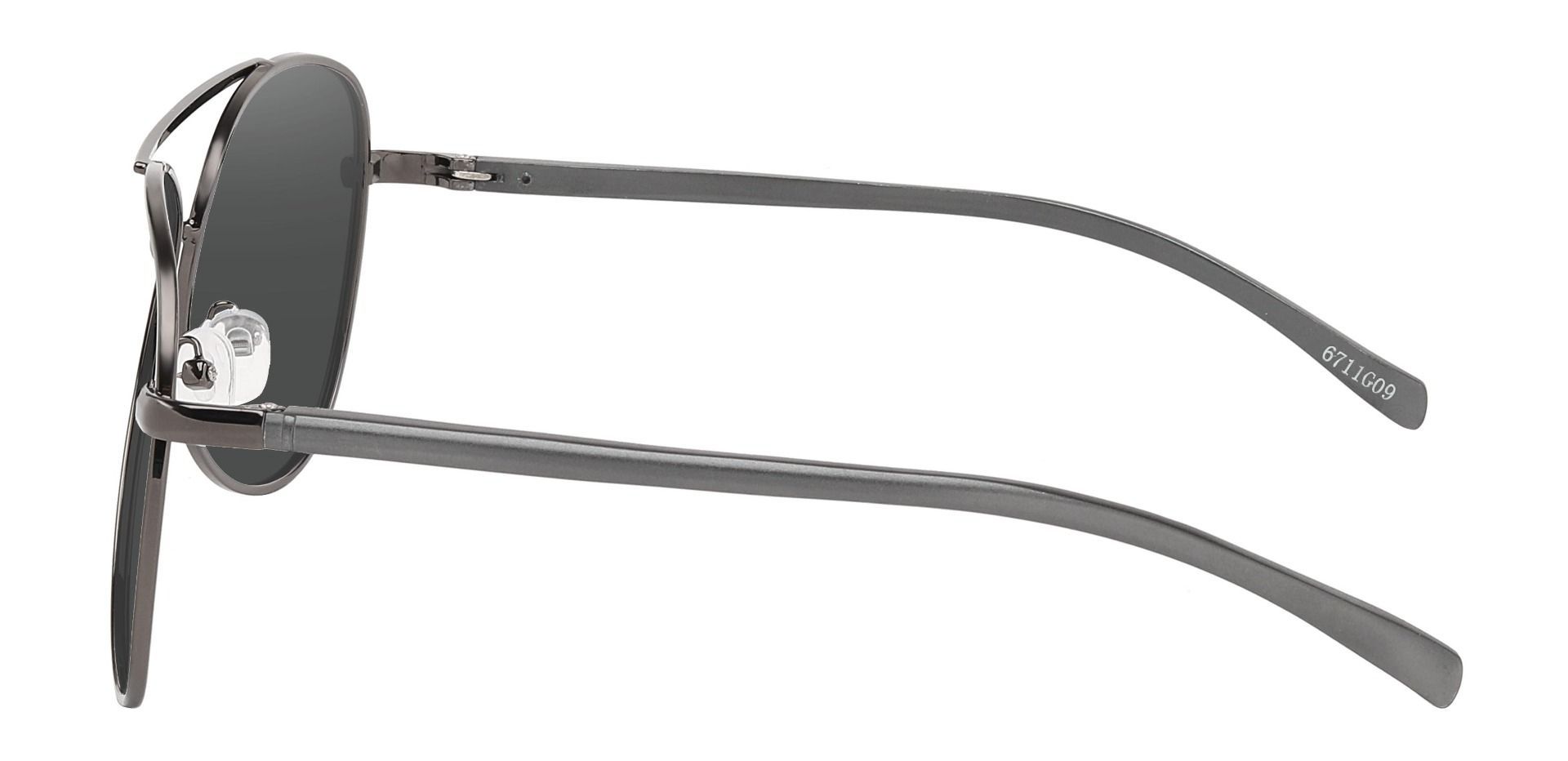 Marius Aviator Single Vision Sunglasses - Gray Frame With Gray Lenses