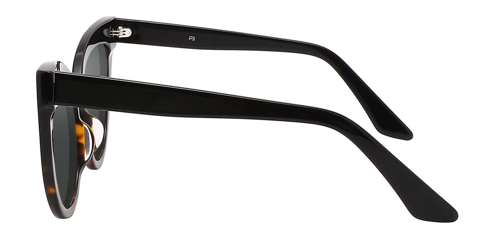 Sedalia Cat Eye Reading Sunglasses - Black Frame With Gray Lenses