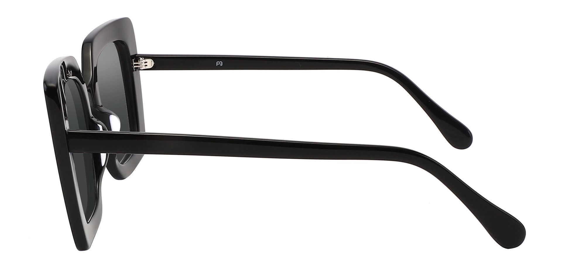 Rowland Square Progressive Sunglasses - Black Frame With Gray Lenses