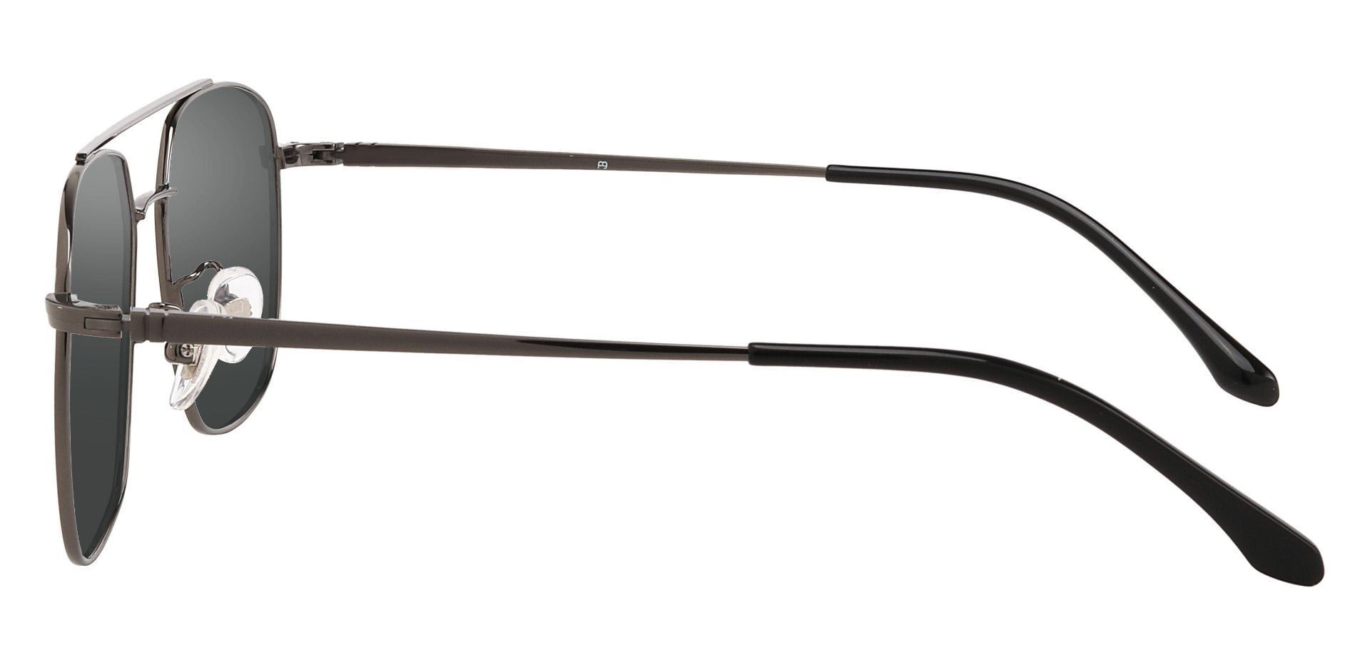 Trevor Aviator Progressive Sunglasses - Gray Frame With Gray Lenses
