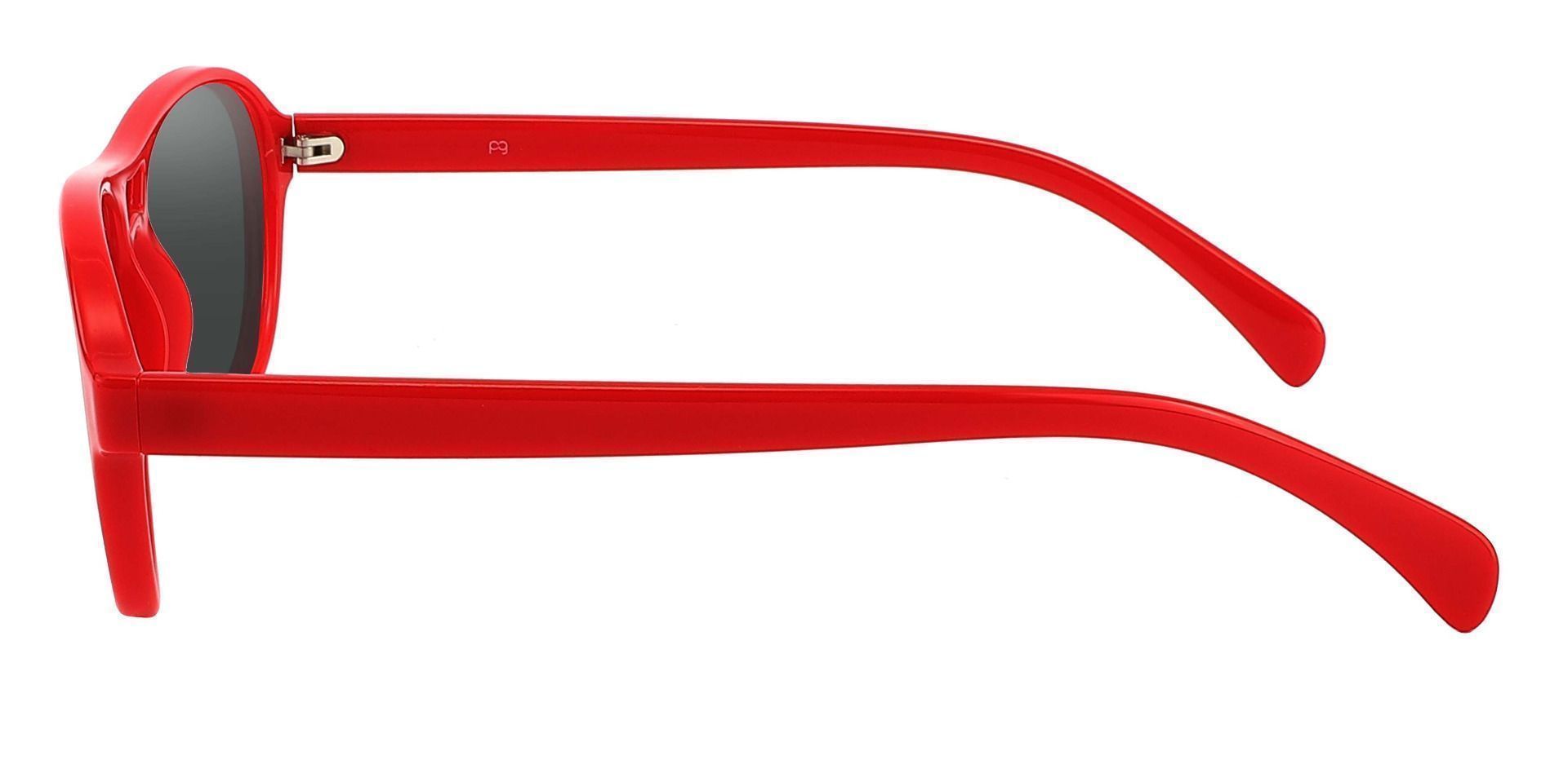 Sosa Aviator Lined Bifocal Sunglasses - Red Frame With Gray Lenses