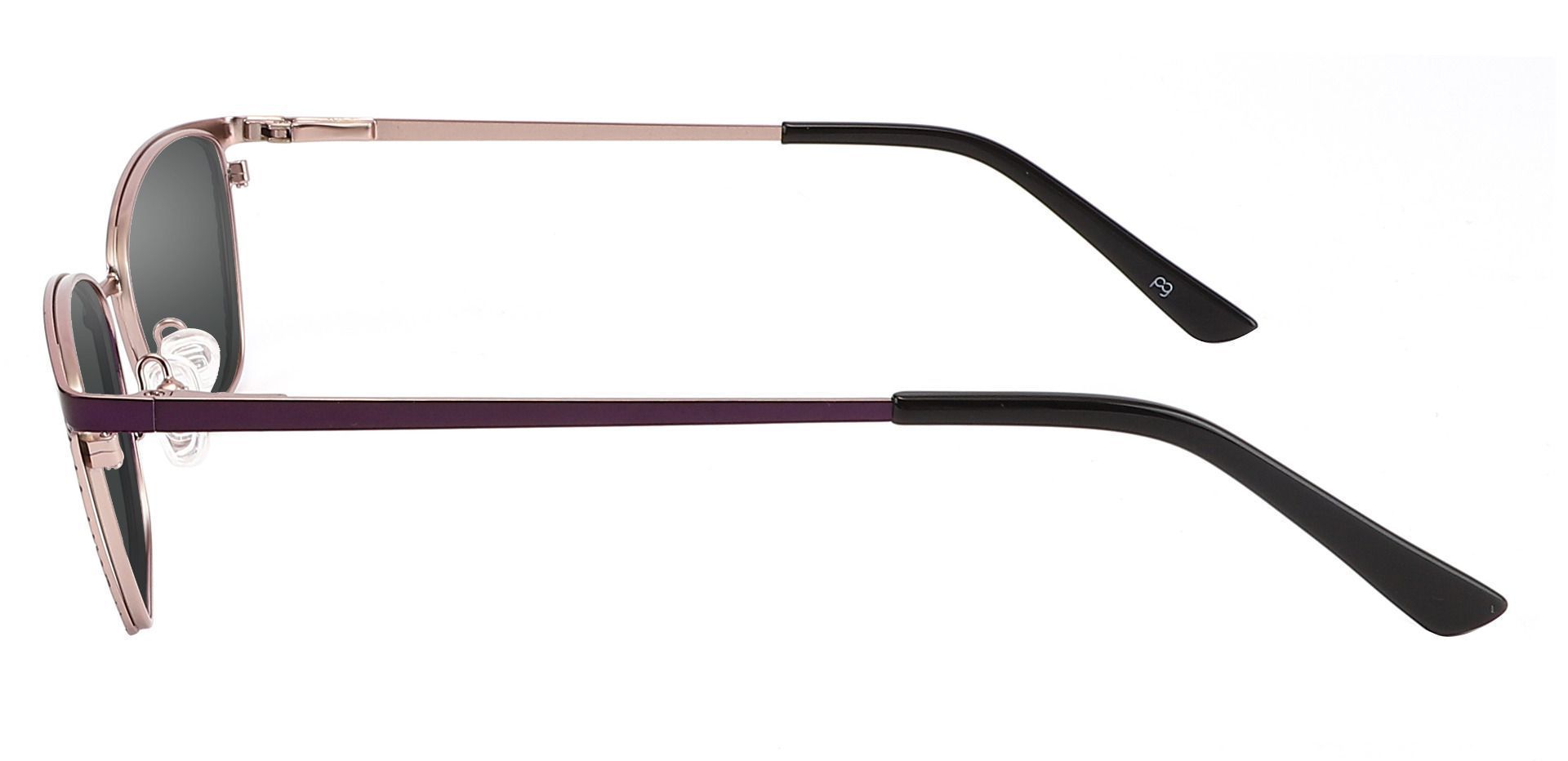 Solange Cat Eye Prescription Sunglasses - Purple Frame With Gray Lenses