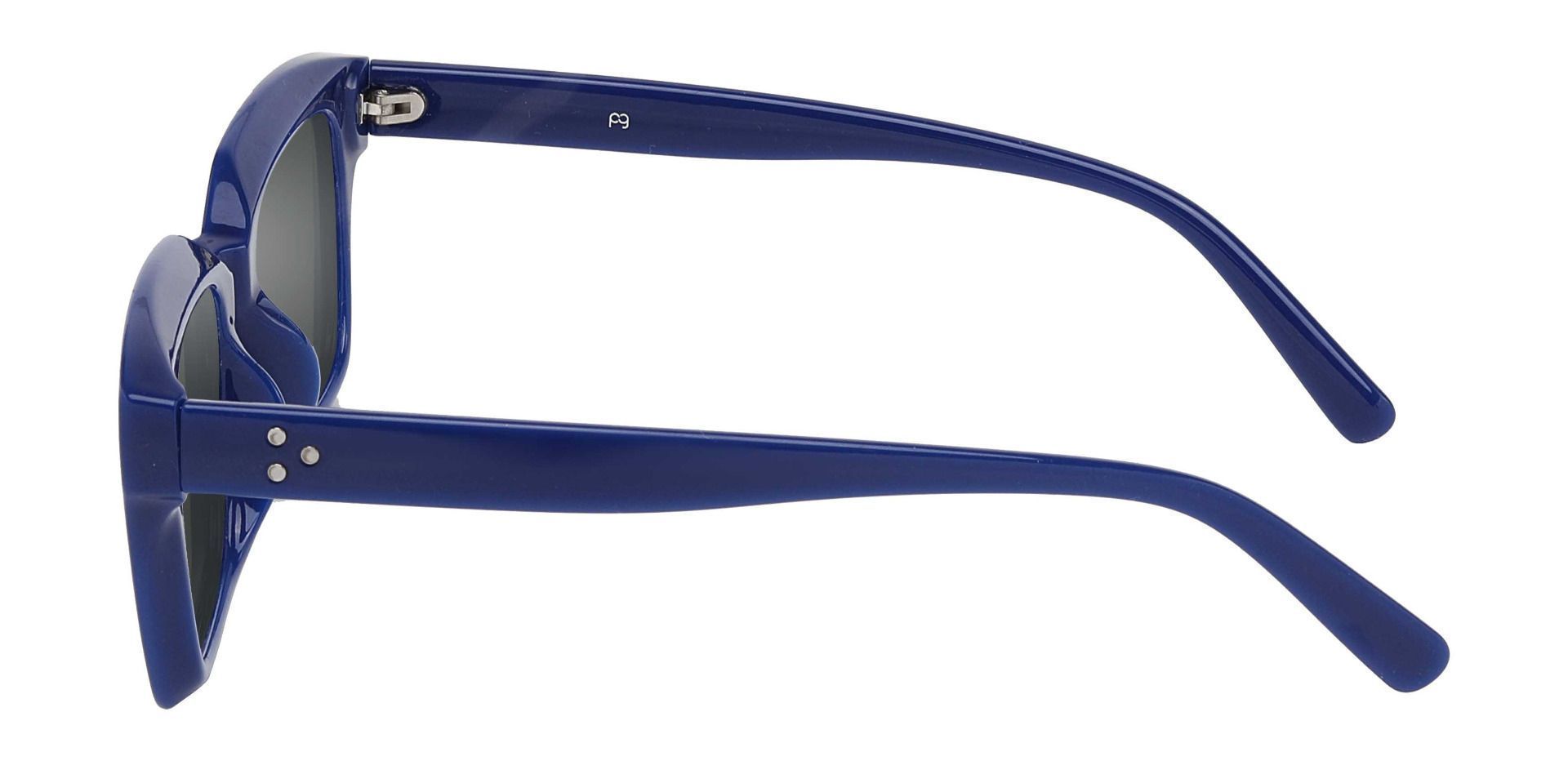 Unity Rectangle Lined Bifocal Sunglasses - Blue Frame With Gray Lenses