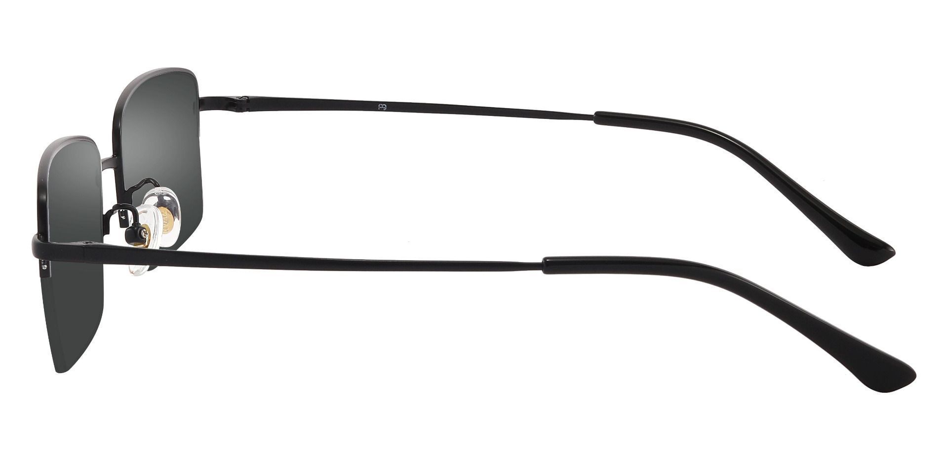 Bellmont Rectangle Progressive Sunglasses - Black Frame With Gray Lenses