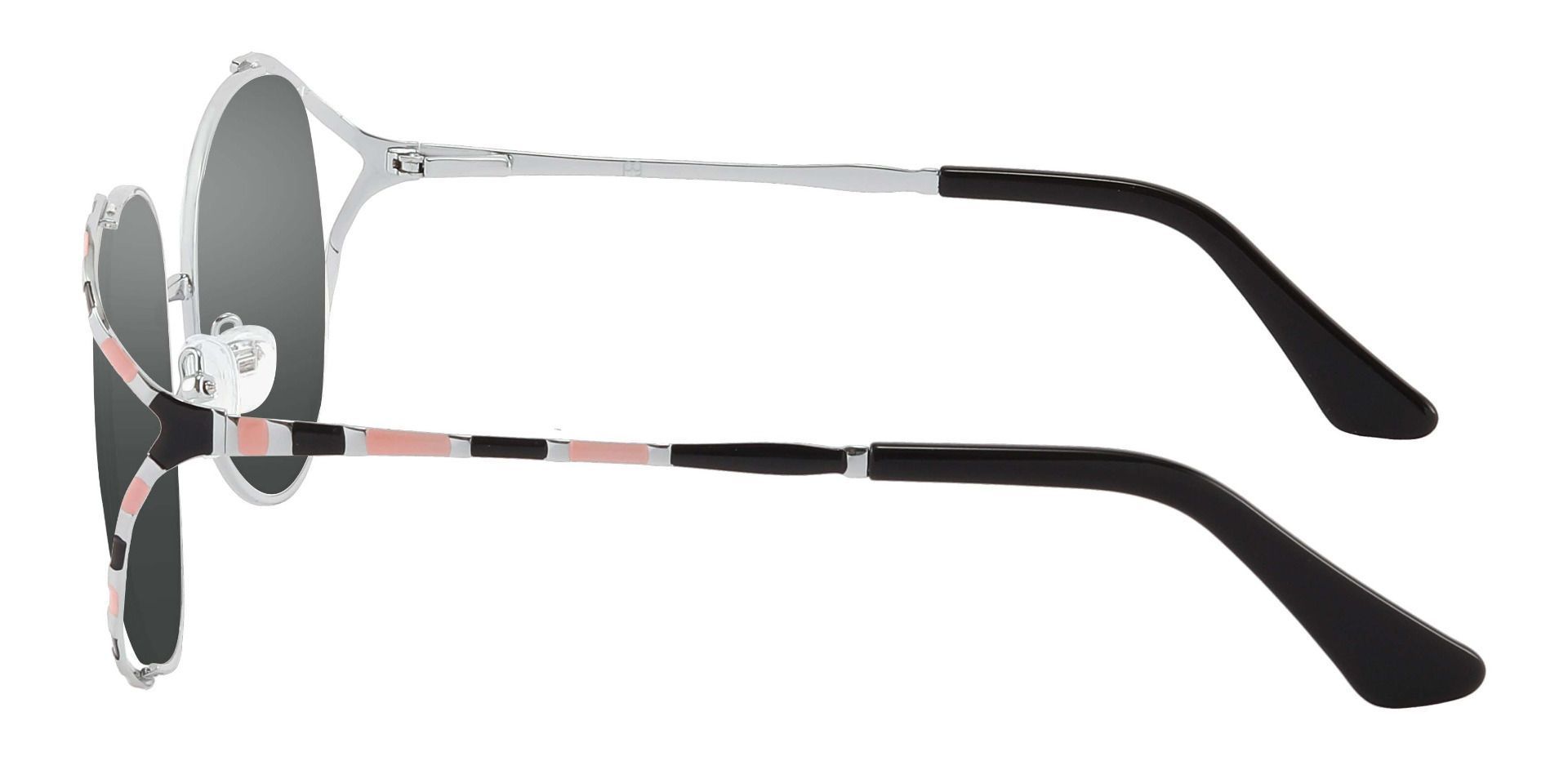 Dorothy Oval Progressive Sunglasses - Black Frame With Gray Lenses