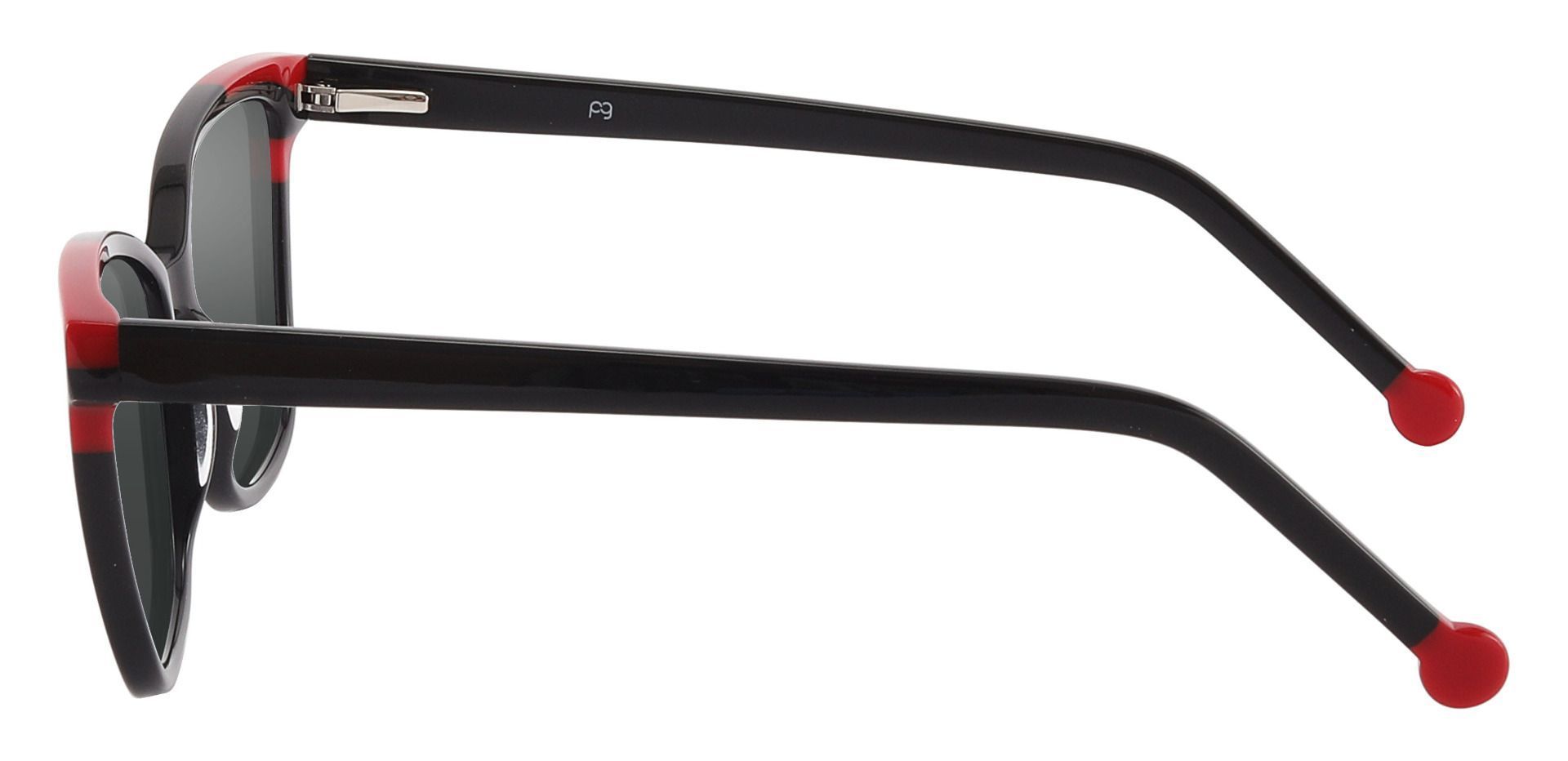 Shania Cat Eye Lined Bifocal Sunglasses - Black Frame With Gray Lenses