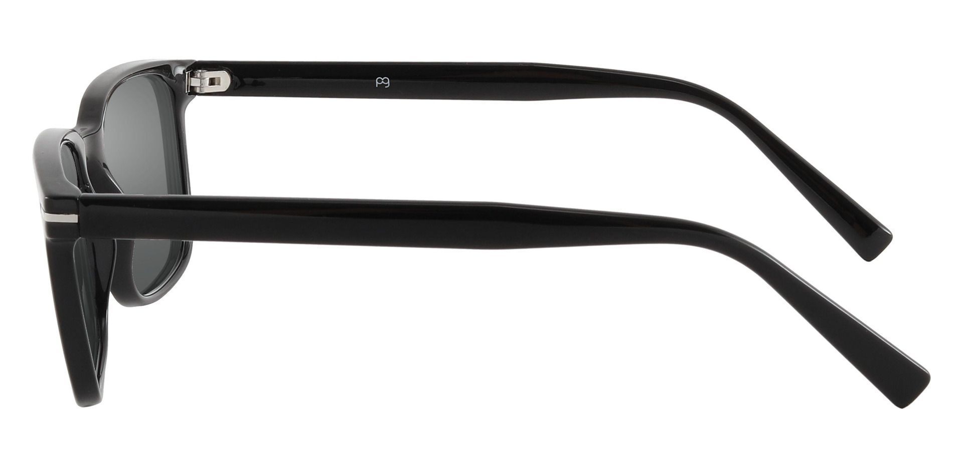 Rutherford Rectangle Prescription Sunglasses - Black Frame With Gray ...