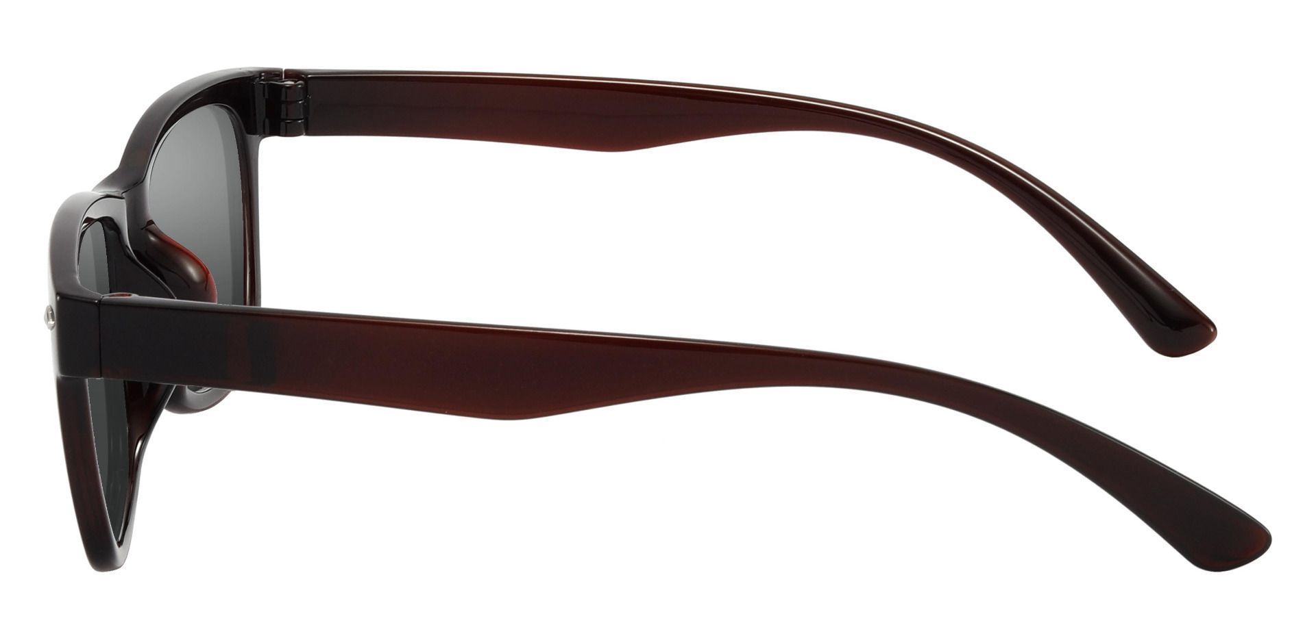 Shaler Square Progressive Sunglasses - Red Frame With Gray Lenses