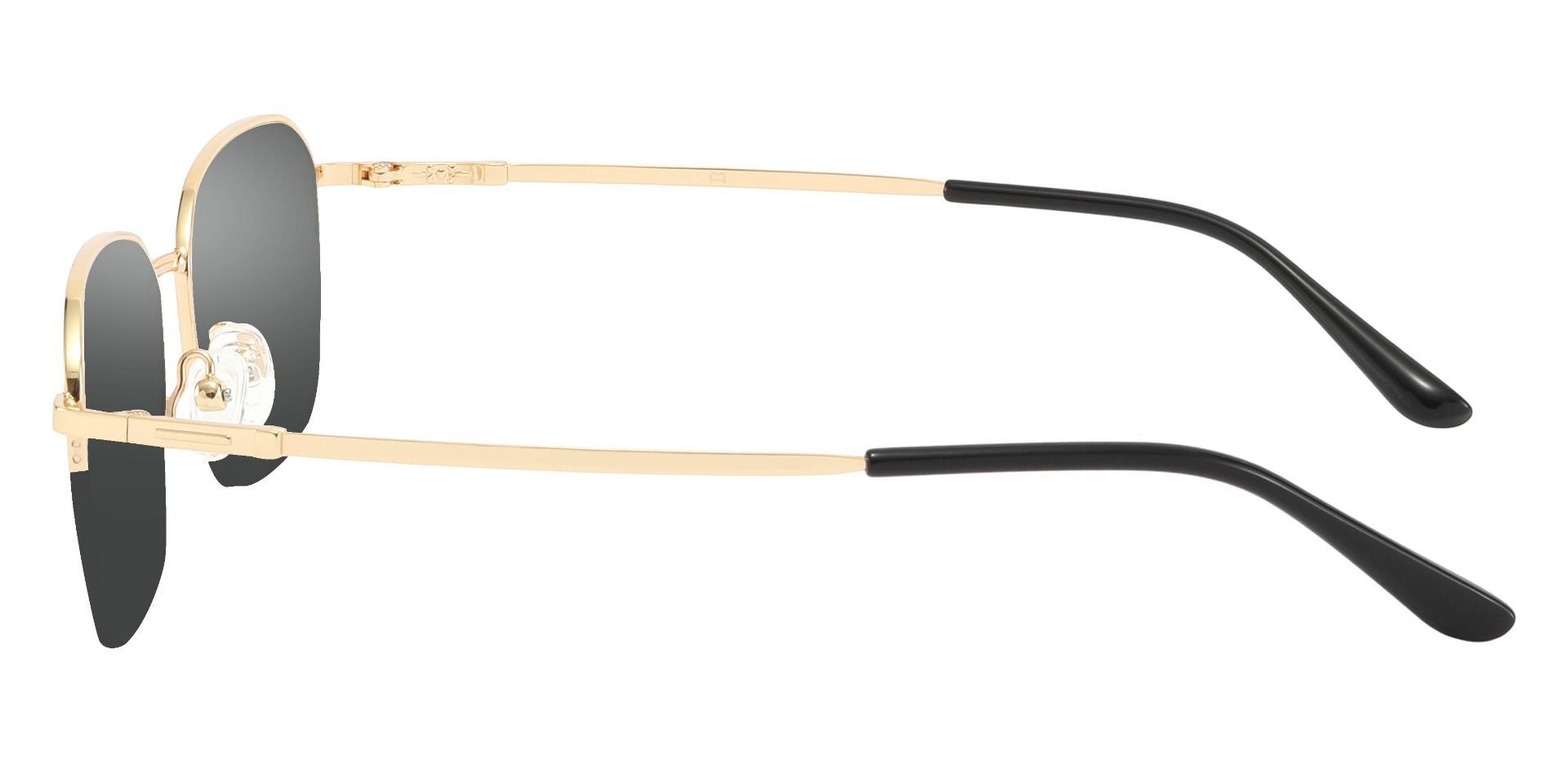 Wilton Geometric Progressive Sunglasses - Gold Frame With Gray Lenses