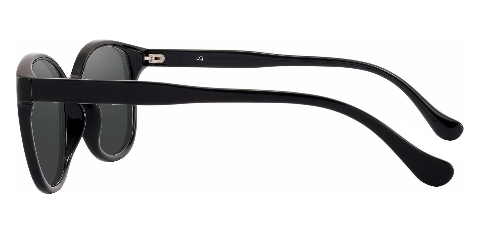 Carrick Square Prescription Sunglasses - Black Frame With Gray Lenses
