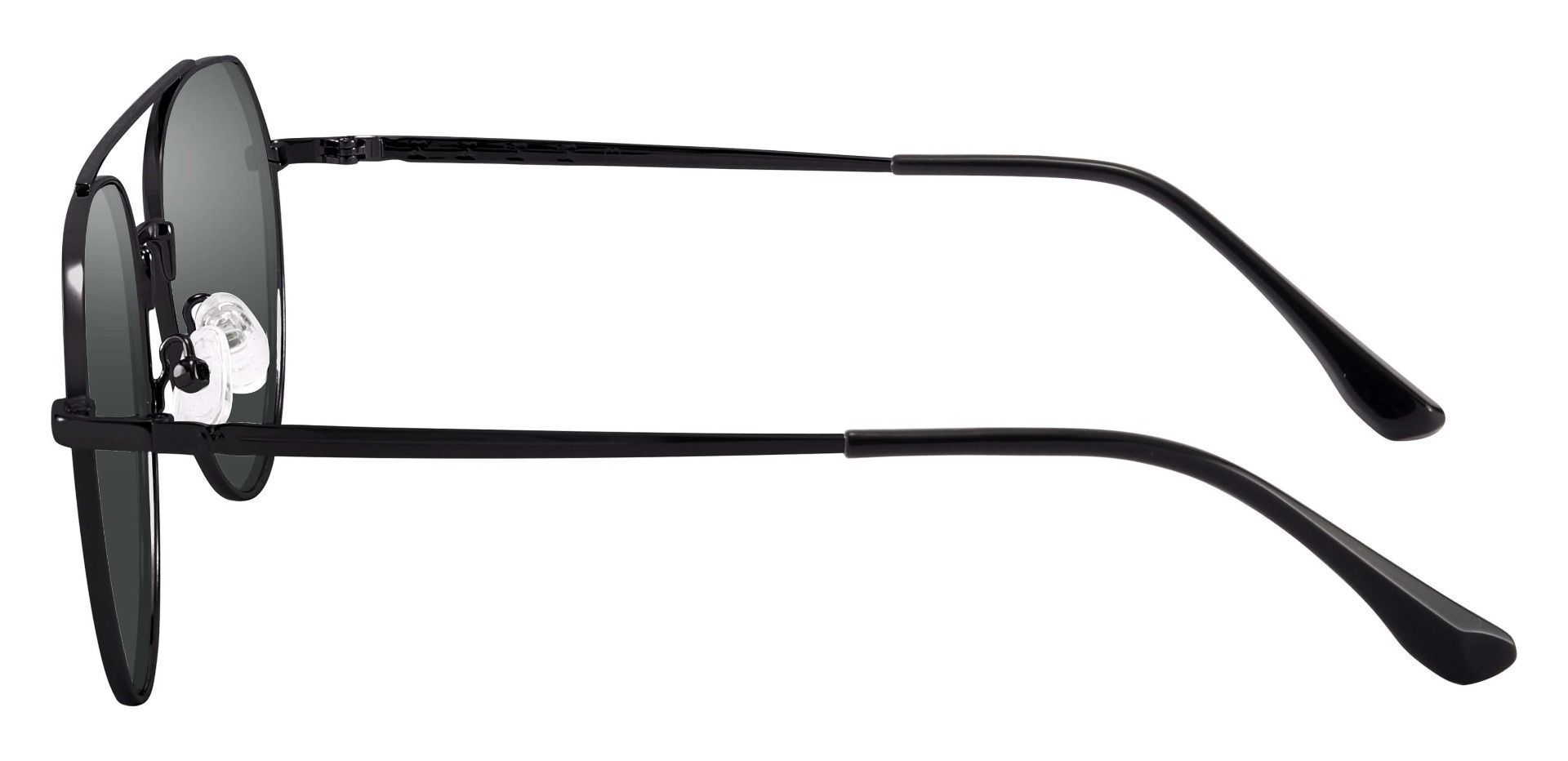 Wexford Aviator Prescription Sunglasses - Black Frame With Gray Lenses