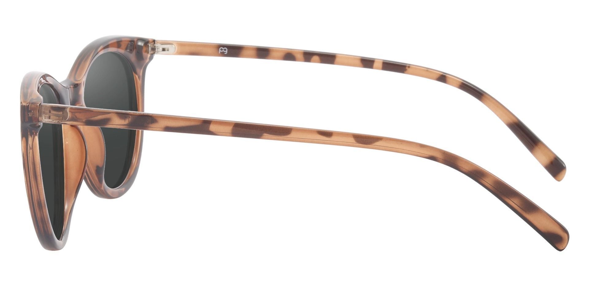 Valencia Cat Eye Prescription Sunglasses - Brown Frame With Gray Lenses