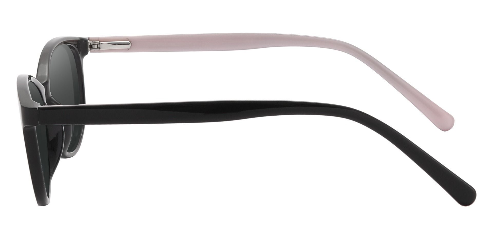 Adora Oval Prescription Sunglasses - Black Frame With Gray Lenses