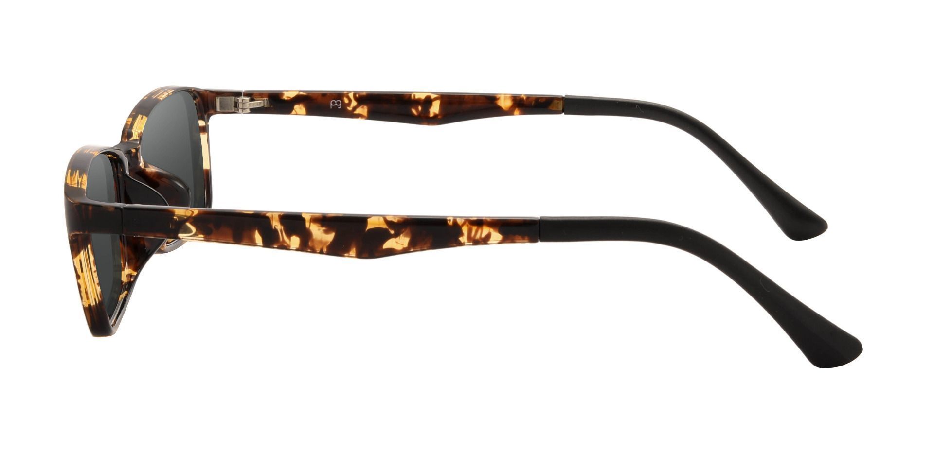 San Dimas Rectangle Prescription Sunglasses - Tortoise Frame With Gray Lenses