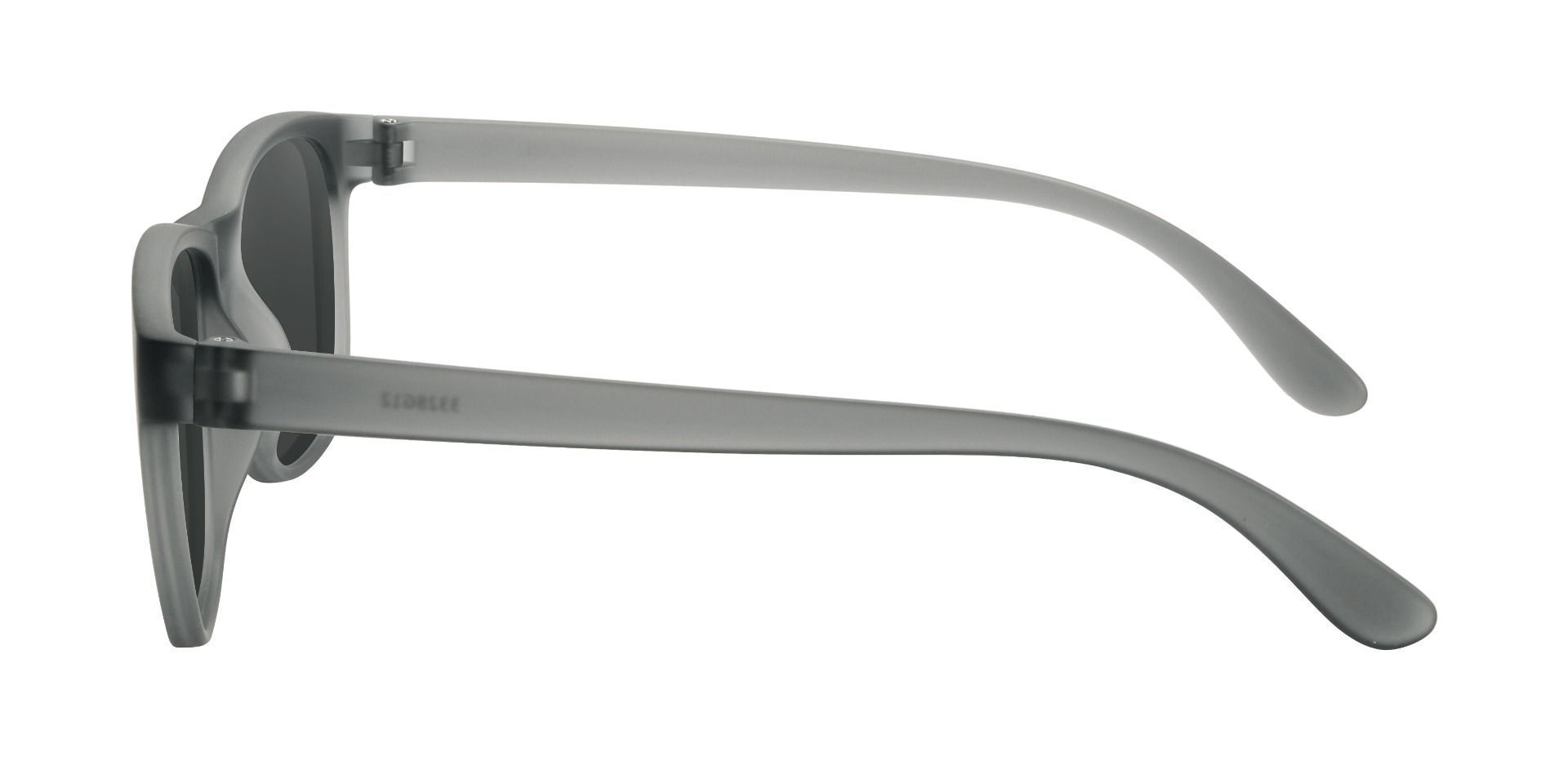 Azalea Square Prescription Sunglasses - Gray Frame With Gray Lenses