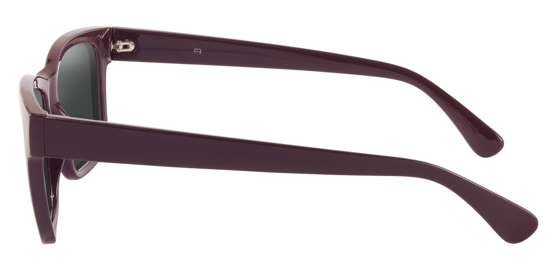 Brinley Square Progressive Sunglasses - Purple Frame With Gray Lenses