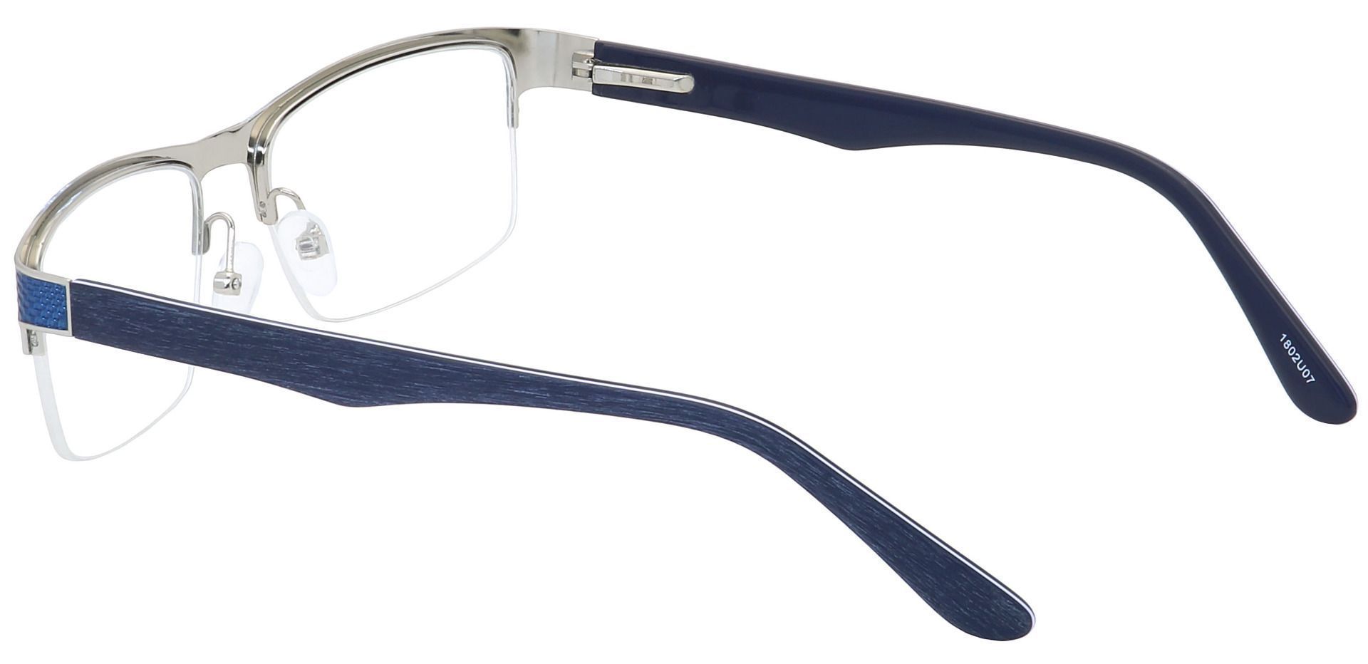 Executive Square Lined Bifocal Glasses - Blue