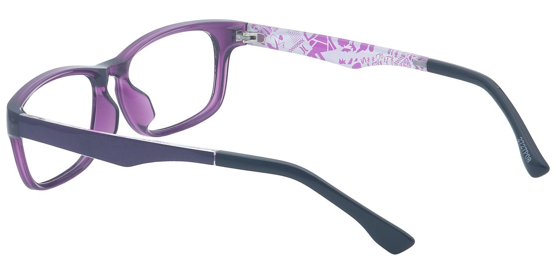 Charlie Rectangle Eyeglasses Frame - Purple