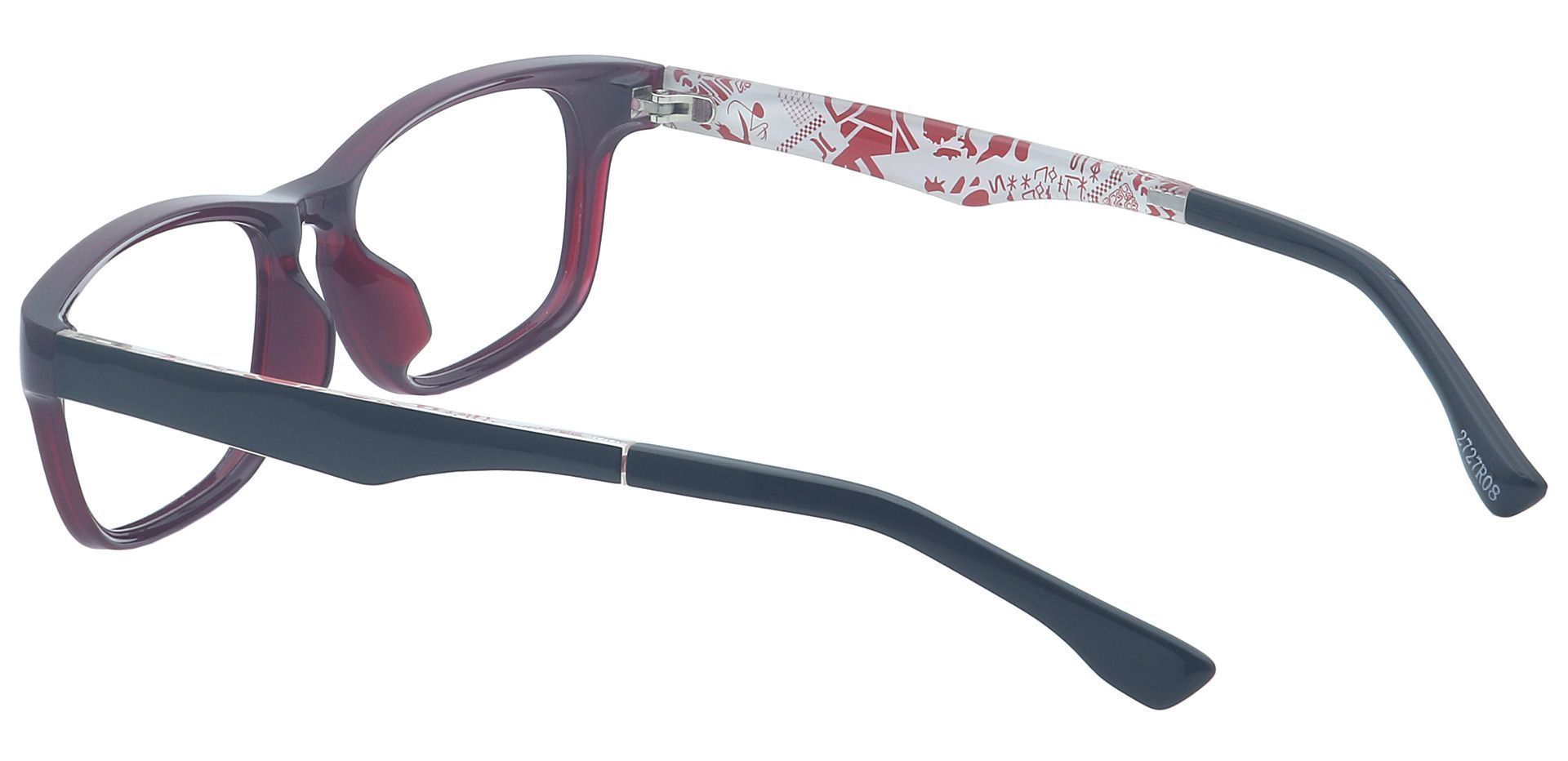Charlie Rectangle Non-Rx Glasses - Red