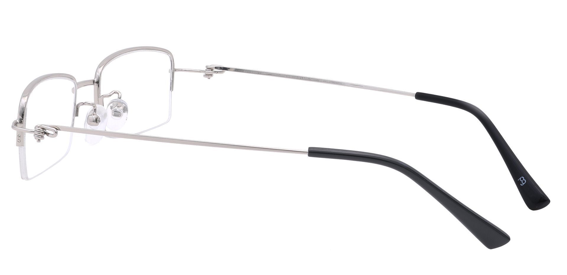 Thora Rectangle Eyeglasses Frame -  Silver