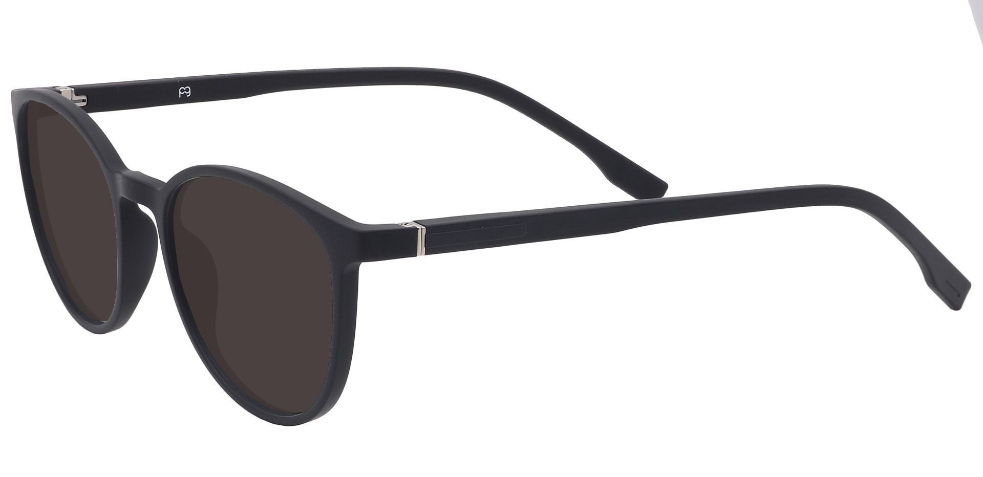 Bay Round Reading Sunglasses - Black Frame With Gray Lenses