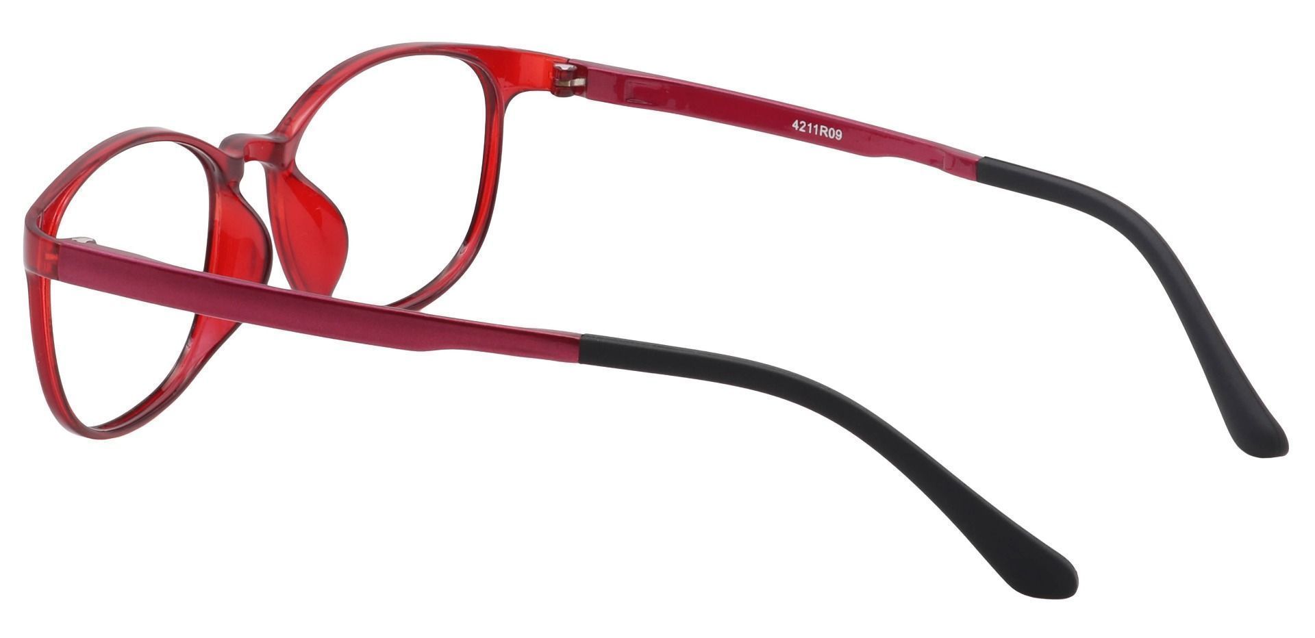 Sherry Oval Prescription Glasses - Red Crystal